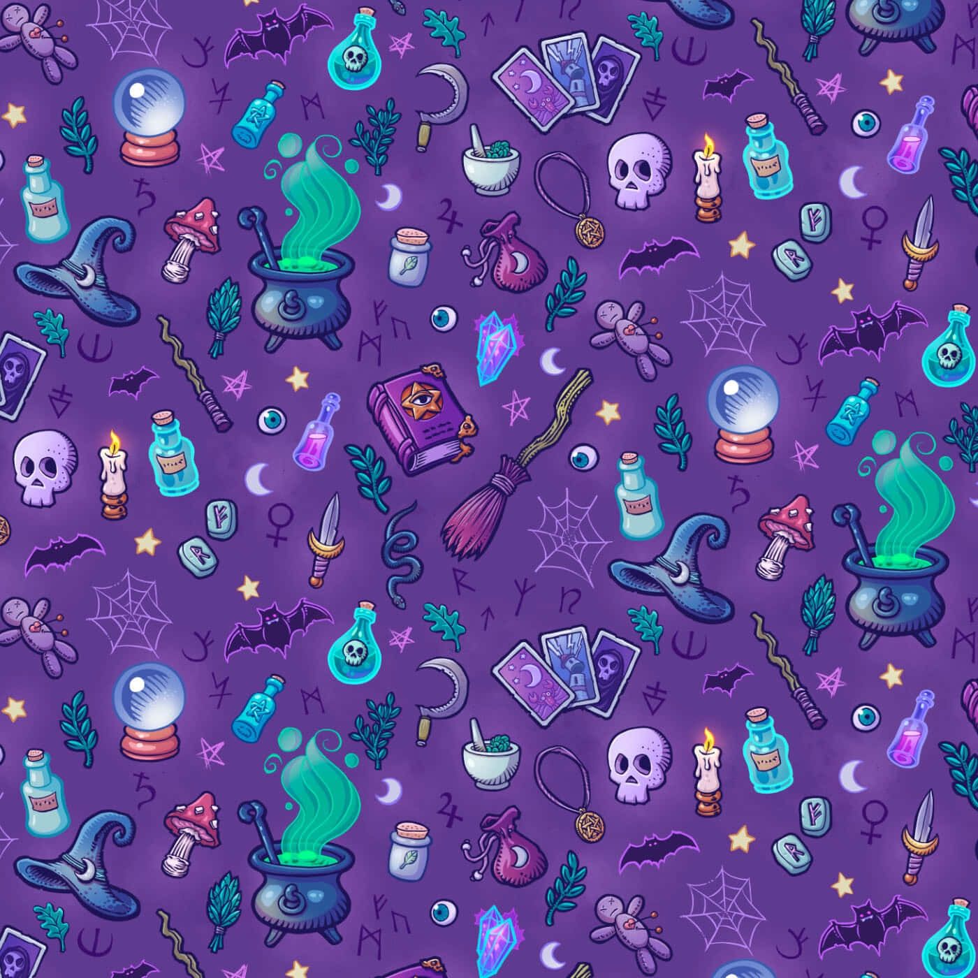 Download Pastel Witch Aesthetic Pattern