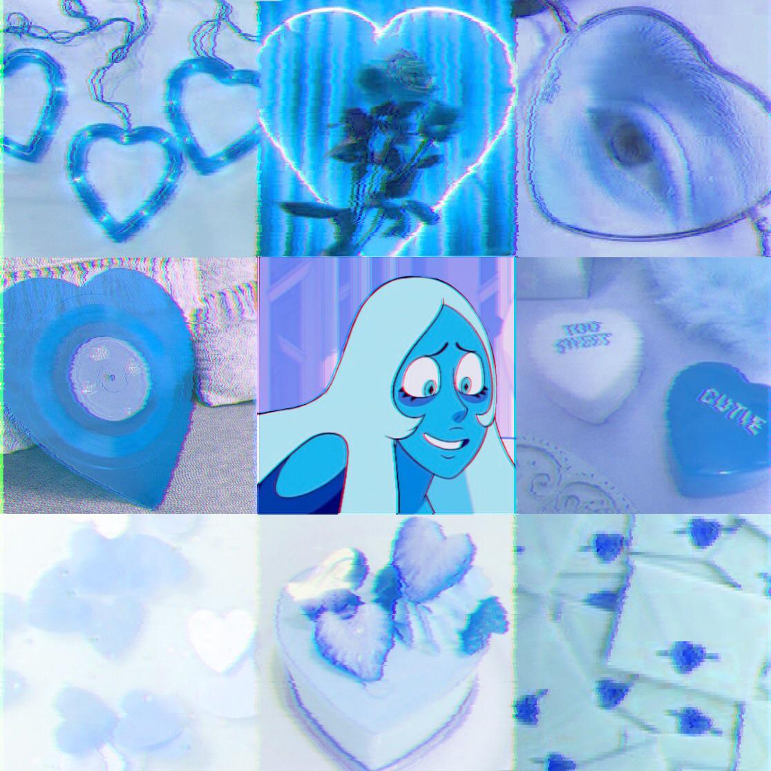 I made Blue a lovecore moodboard! :D by studiomemorylane