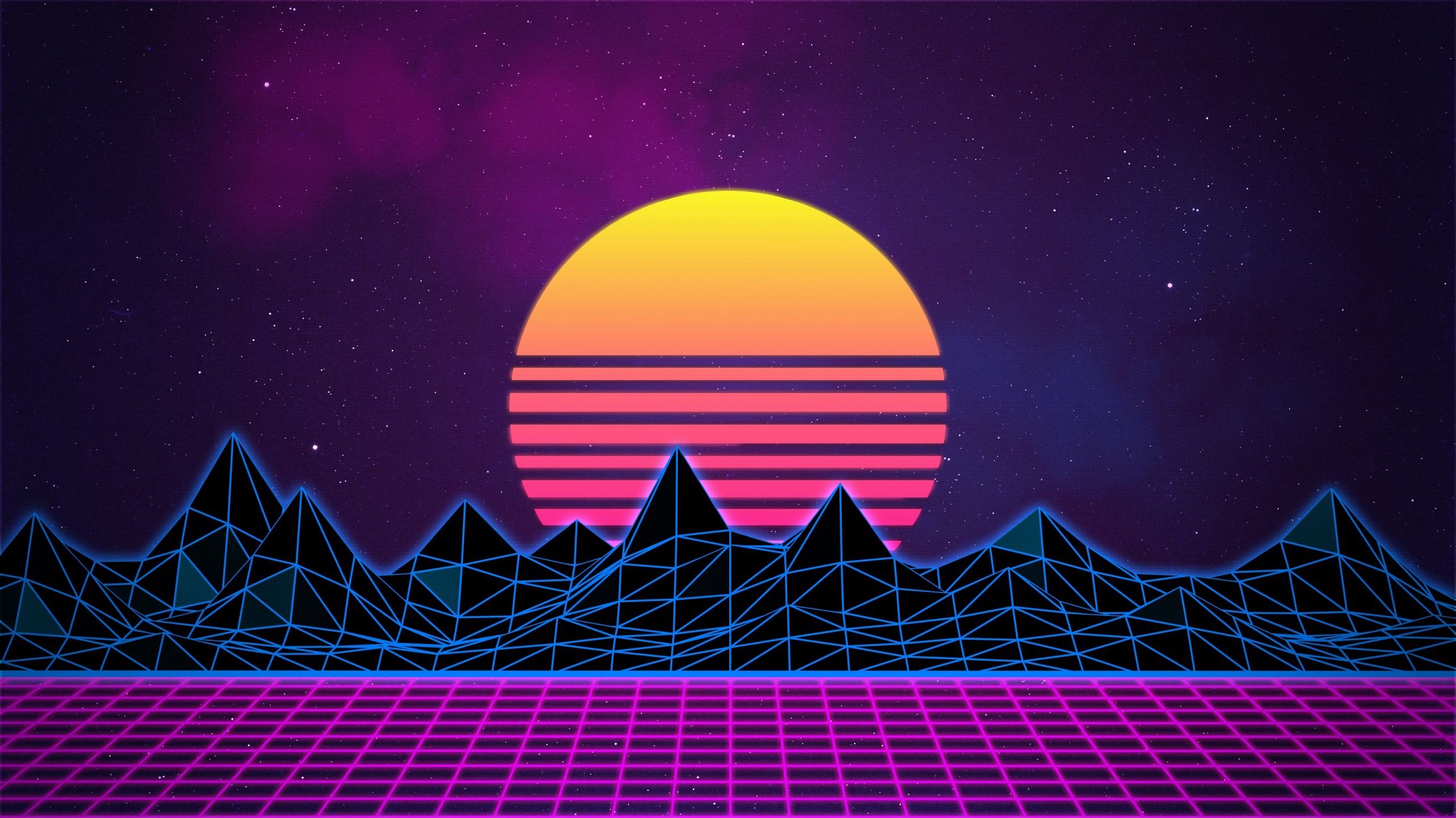 Retrowave Wallpaper 4K, Synthwave