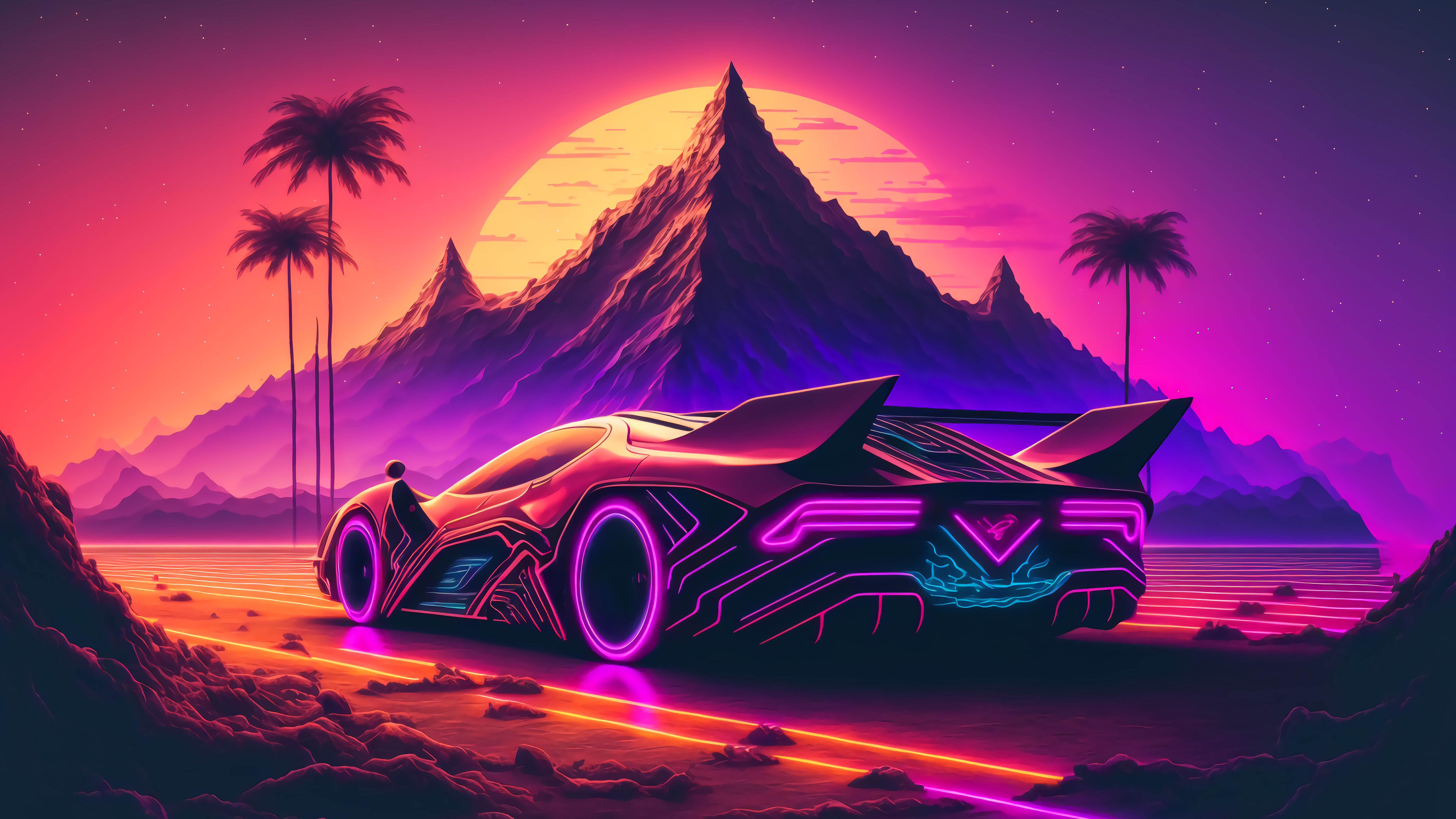 Synthwave Wallpaper by PredatorFun