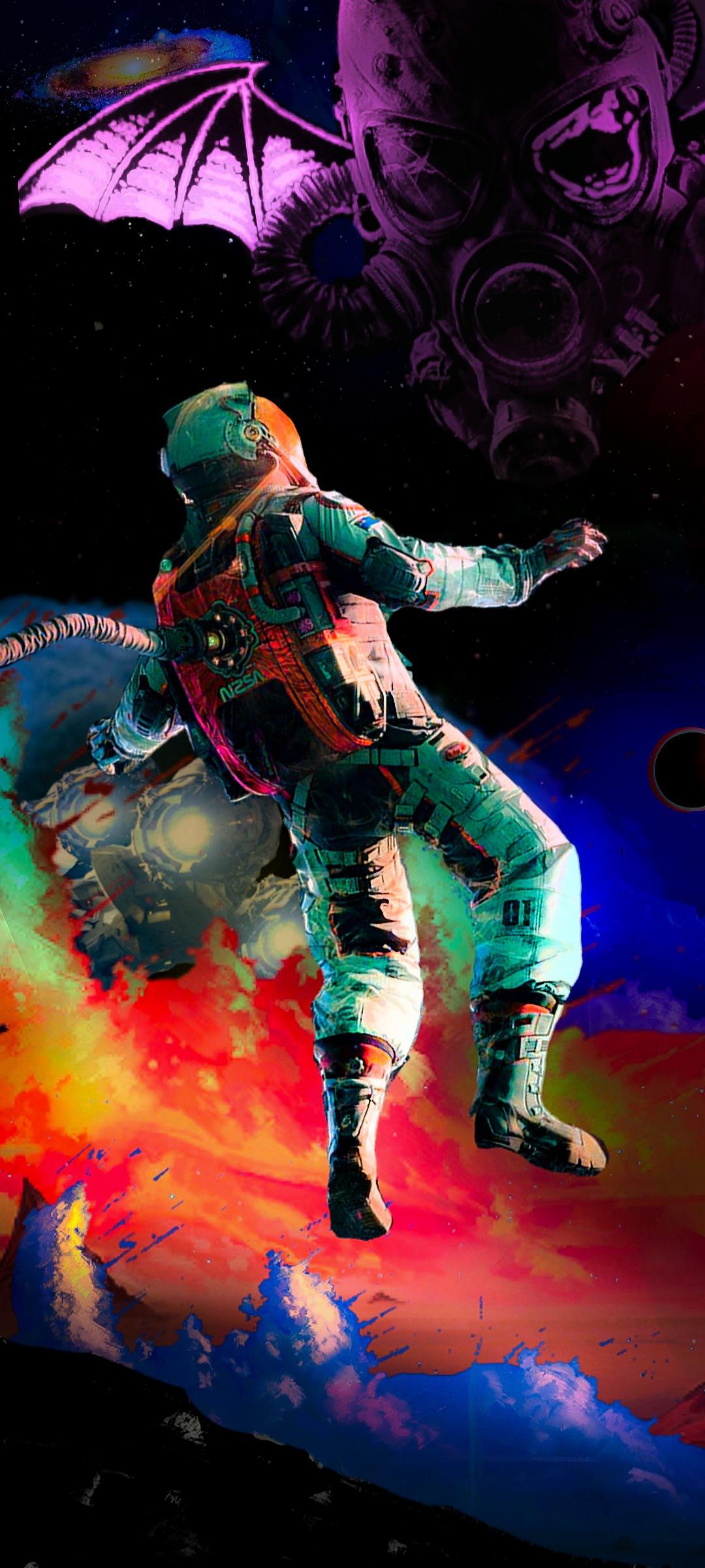 1080x2400, astronaut