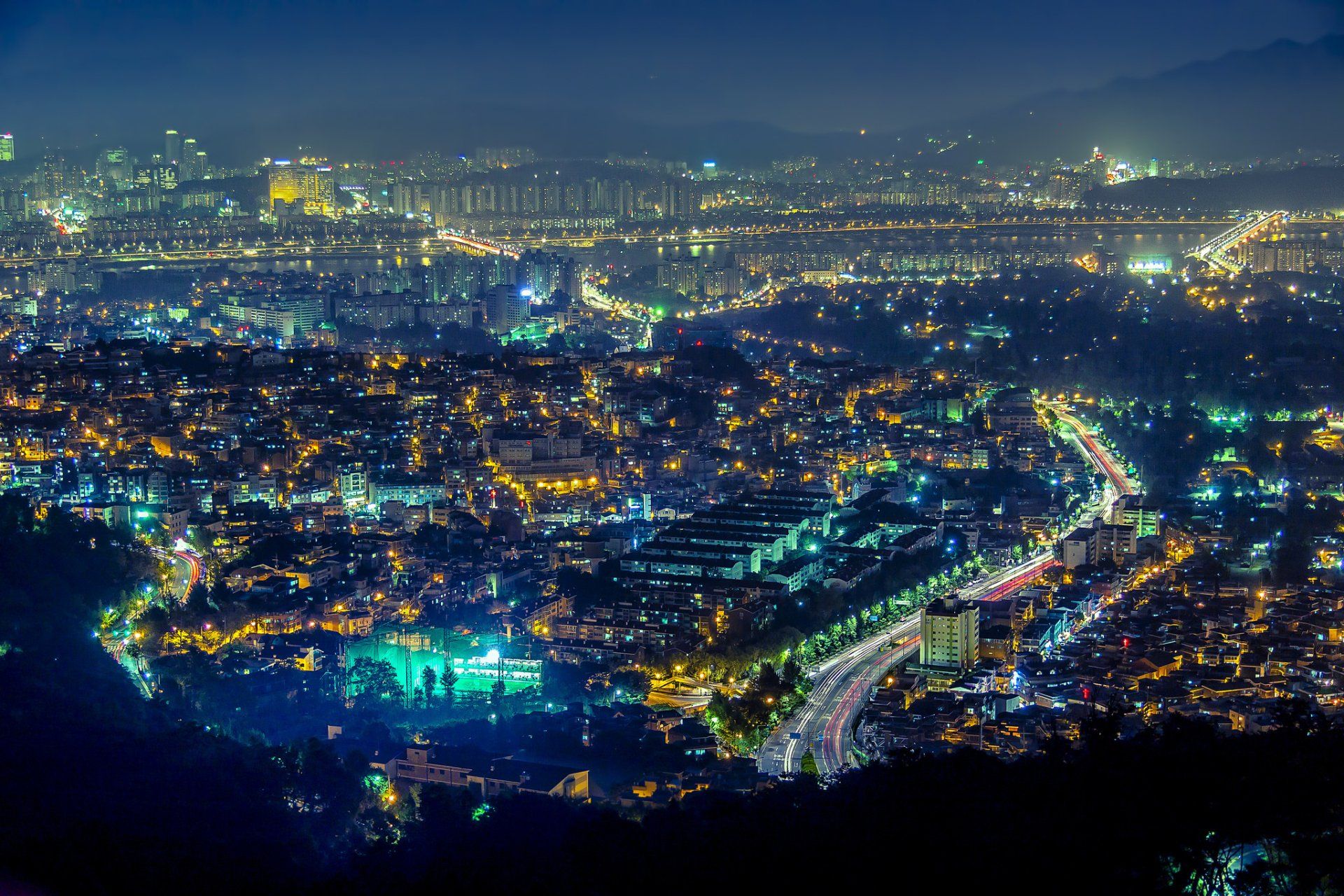 Seoul Night Lights HD Wallpaper