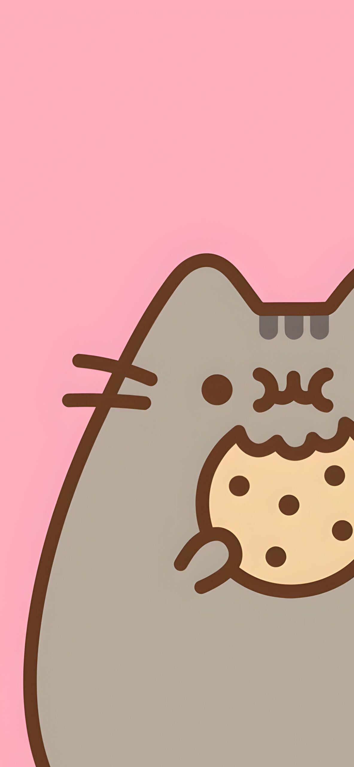 Pusheen Snacking Cookie Wallpaper by Kamehameha01