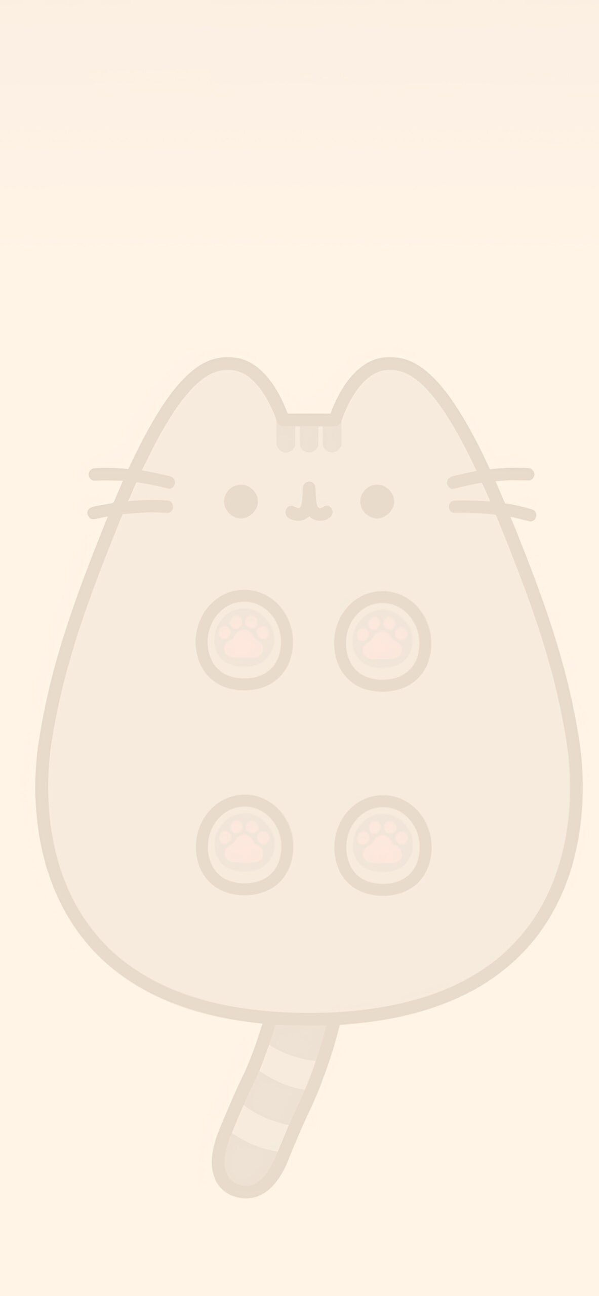 Kawaii Pusheen Minimalist Wallpaper