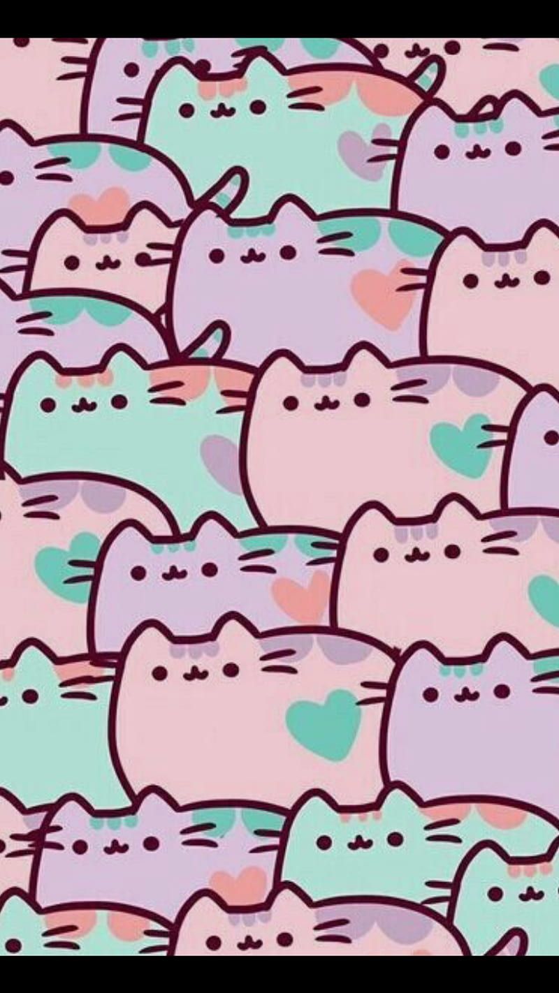 HD purple pusheen wallpaper