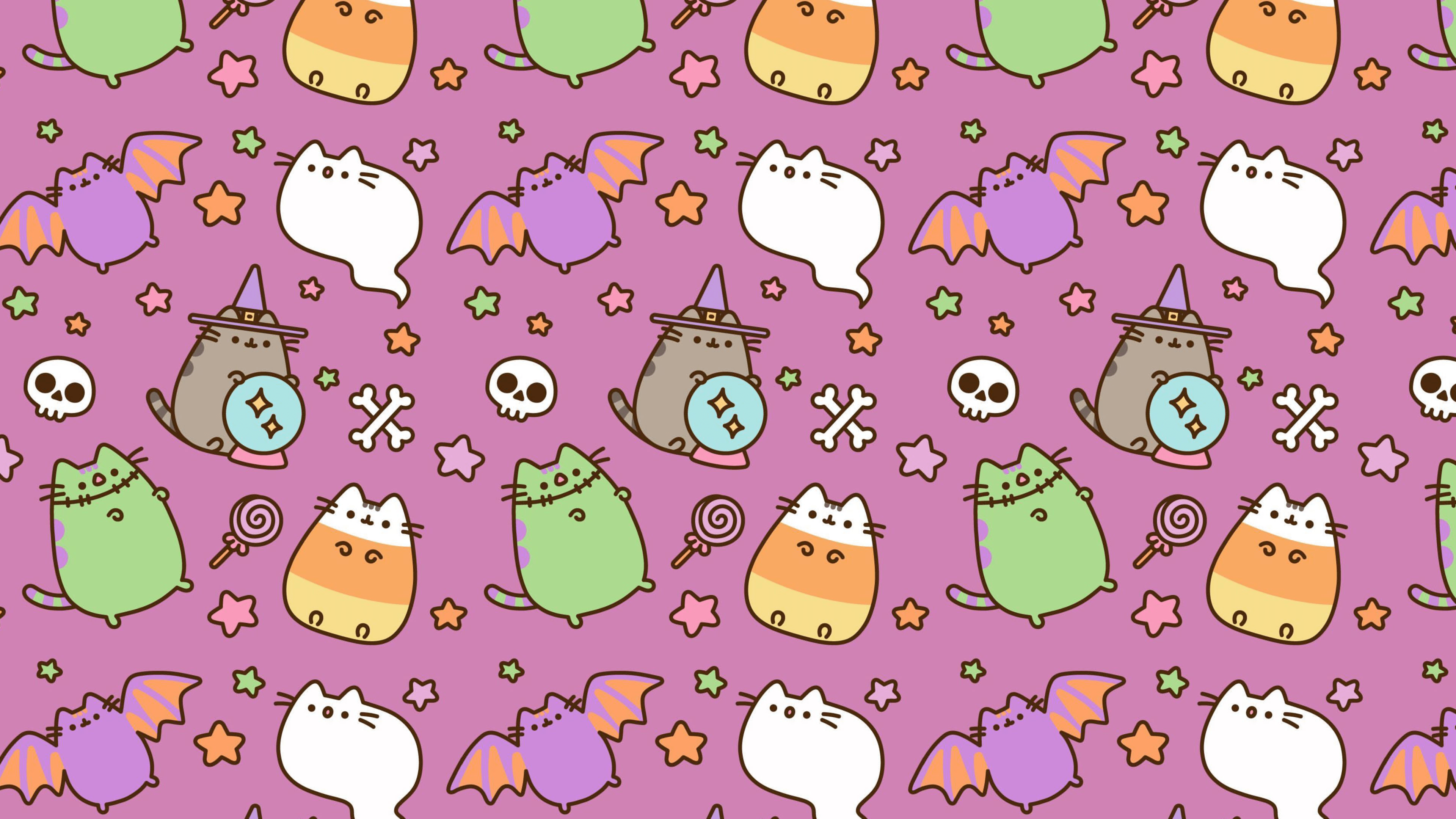 Tiles Pattern Halloween Pusheen