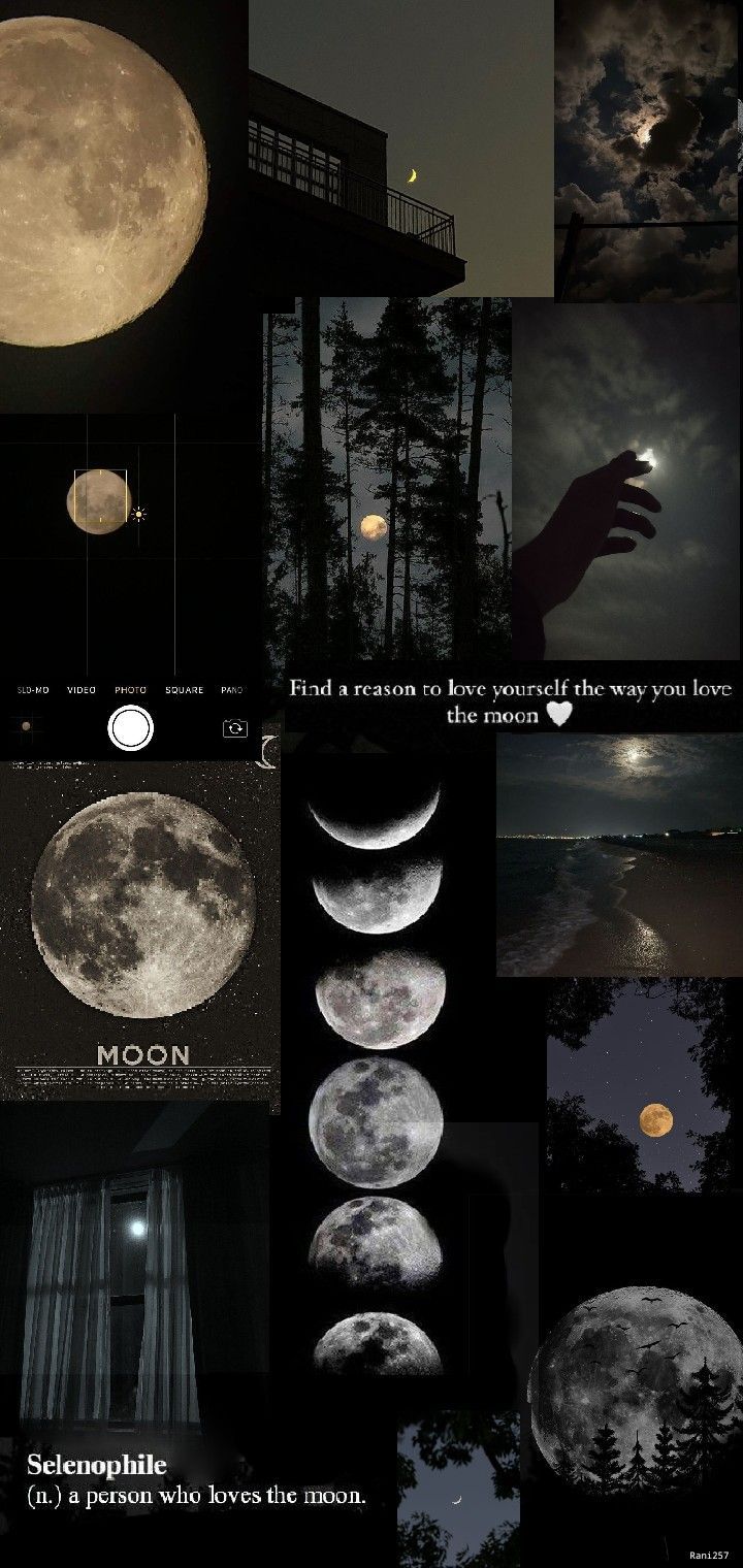 Dark Aesthetic Moon Wallpaper