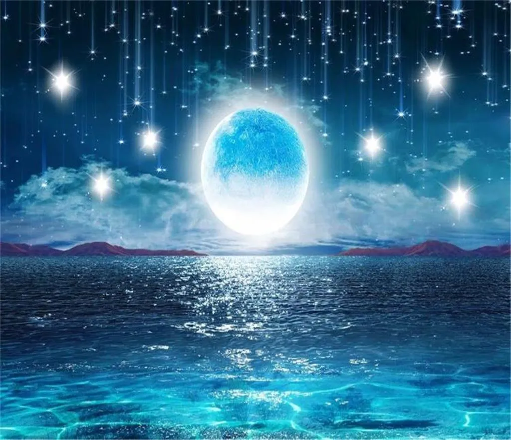 3D Night Sky Wallpaper Mural Water