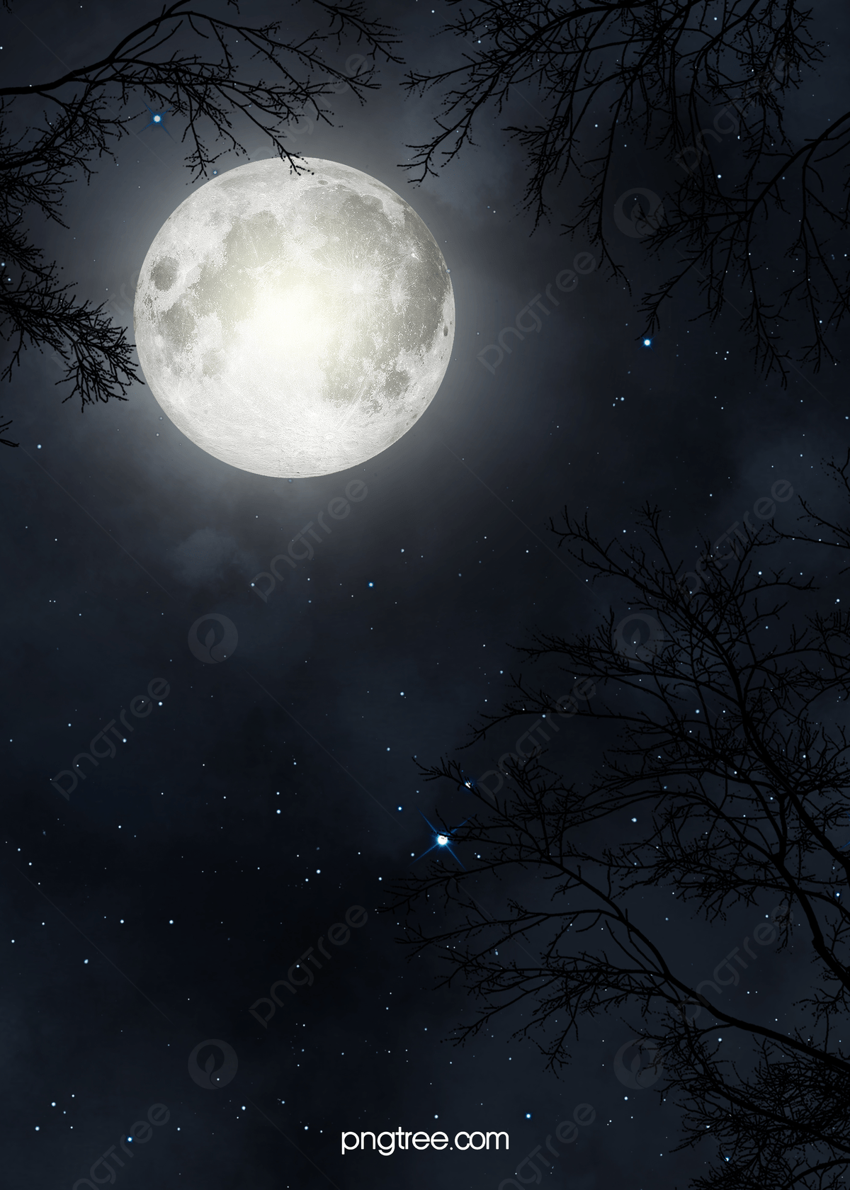 Full Moon Realistic Background