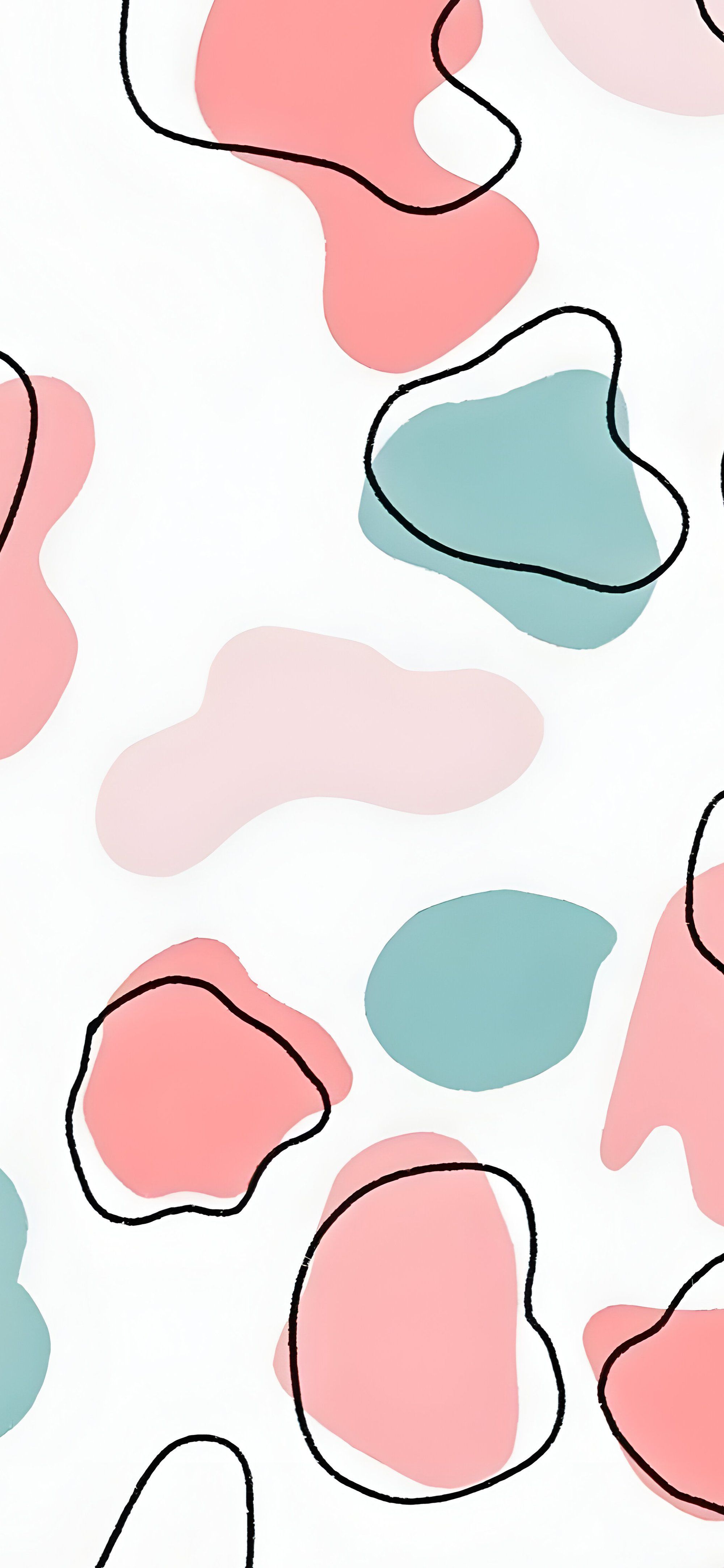 Abstract Pastel Shapes Wallpaper