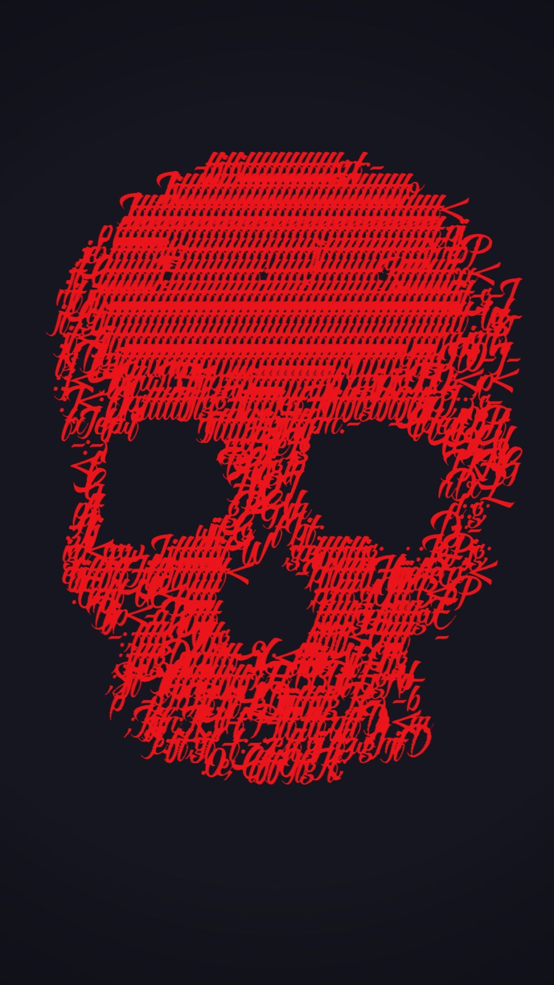 Black glitch, skull