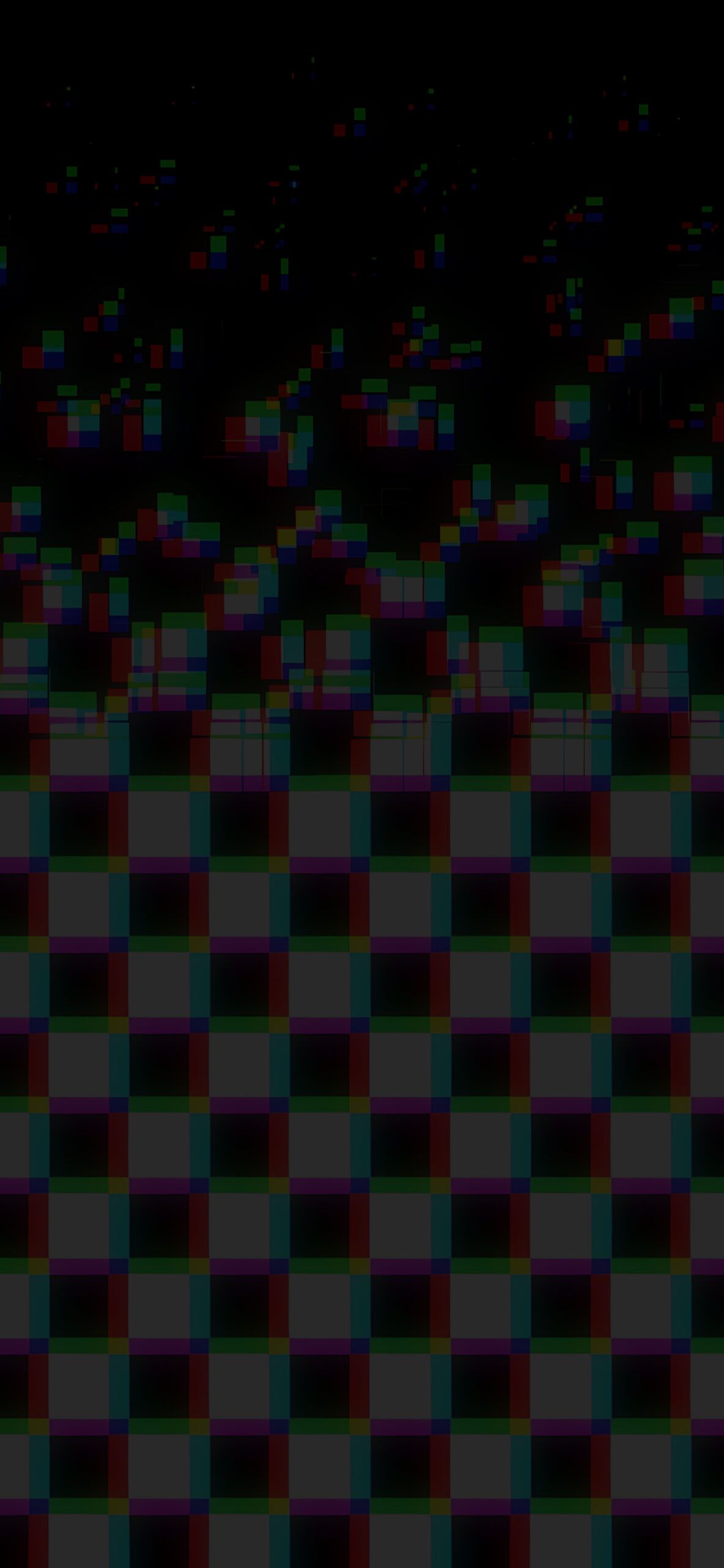 Glitch Art Neon Checkered Wallpaper