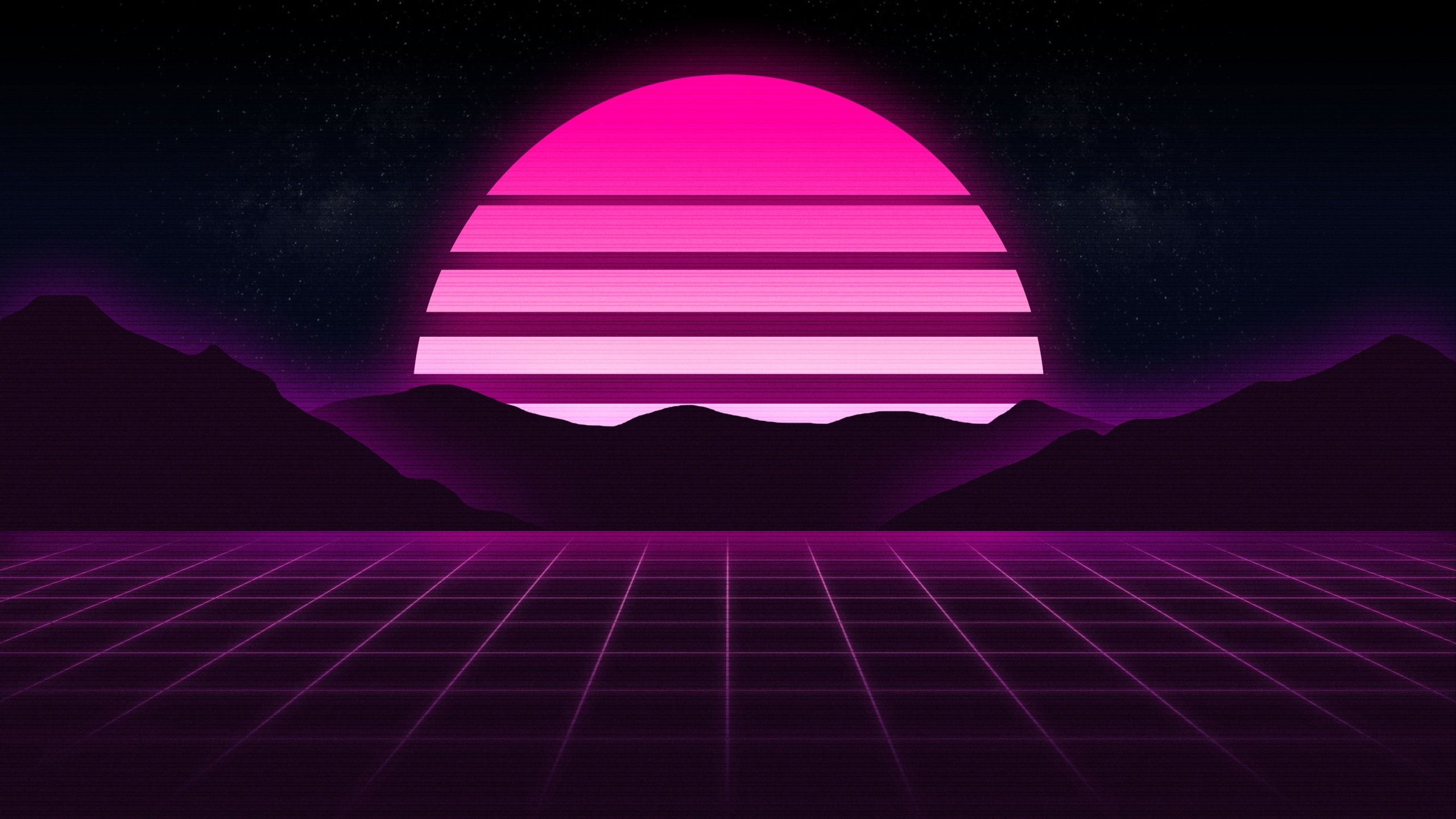 Pink aesthetic Wallpaper 4K, RetroWave