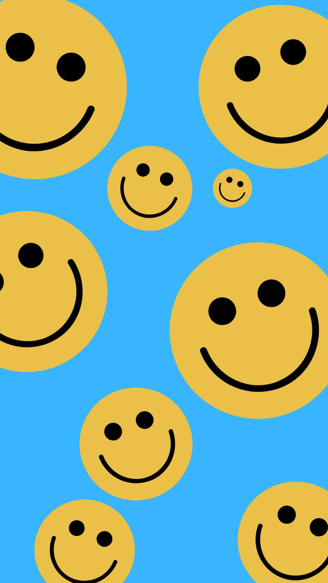 Download Smile Emoji Blue&Yellow Pastel