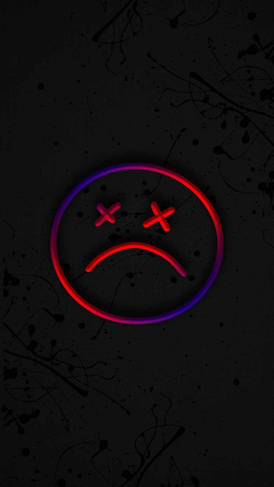 Sad Emoji Face iPhone Wallpaper