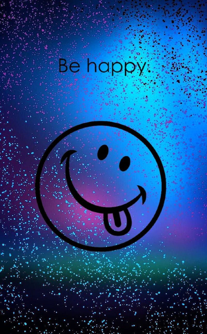 Be Happy, emoji, smile, smiley, sparkle