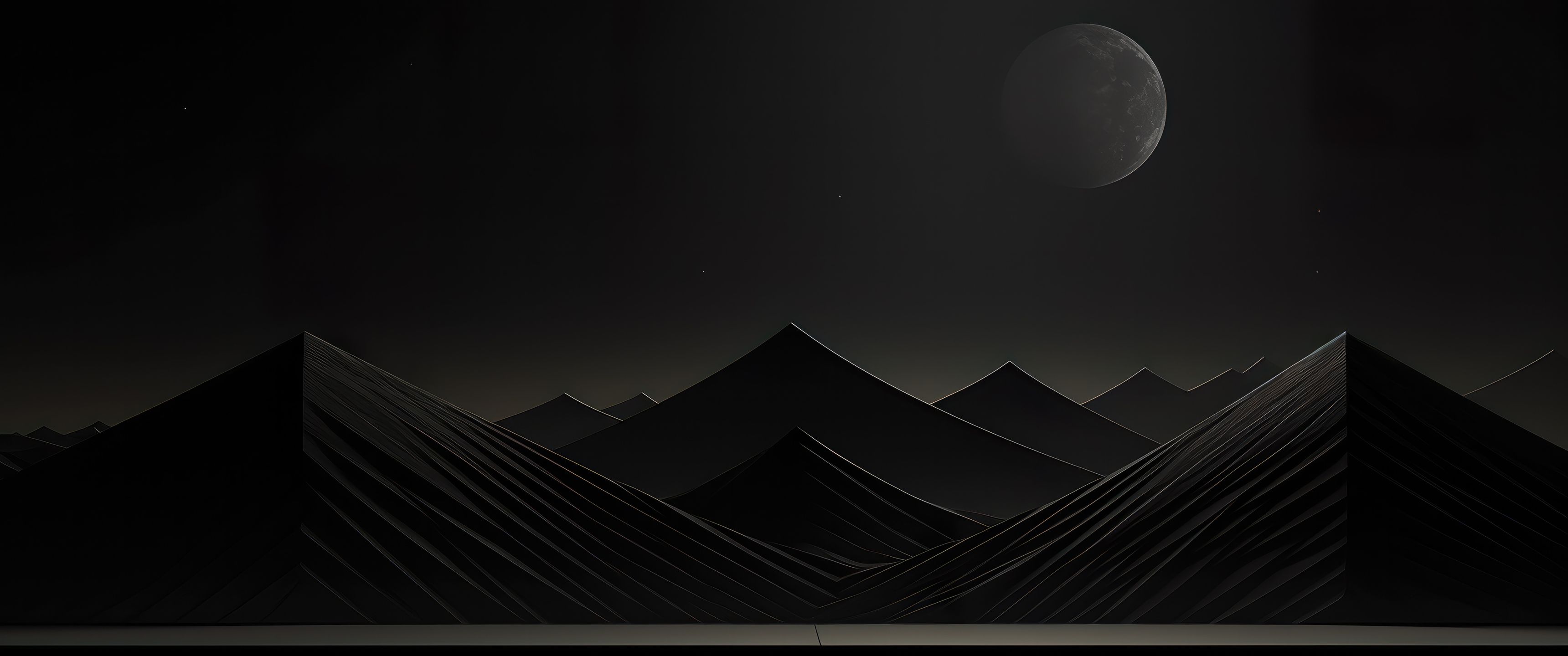 Black Aesthetic Mountains 4k