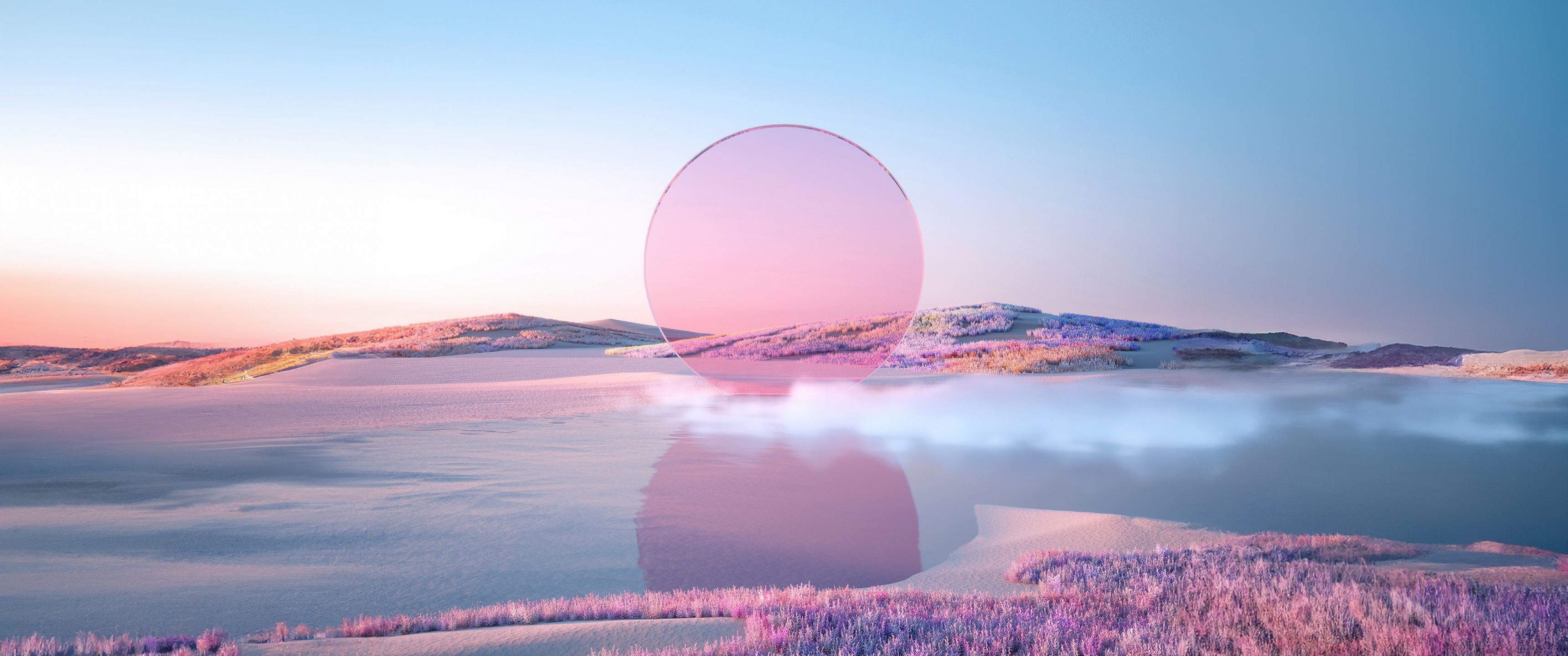 Pink aesthetic Wallpaper 4K, Sunset