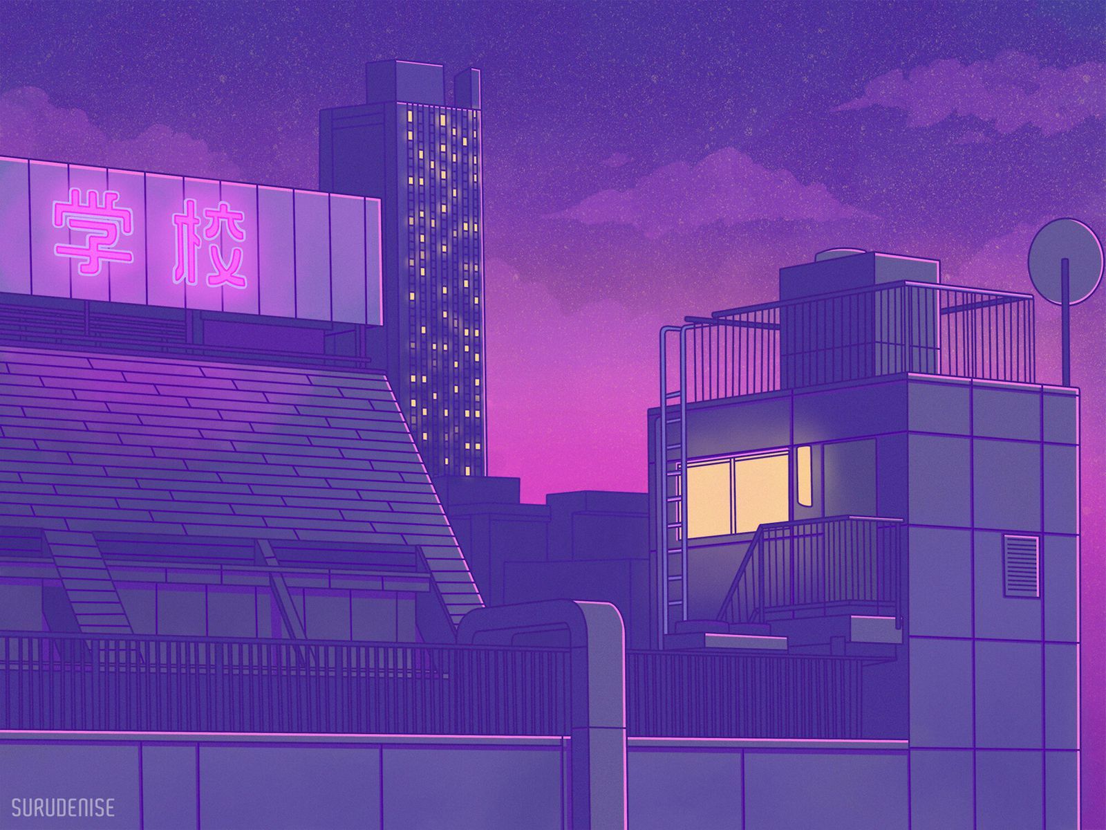 pastel anime city cred: SURUDENISE