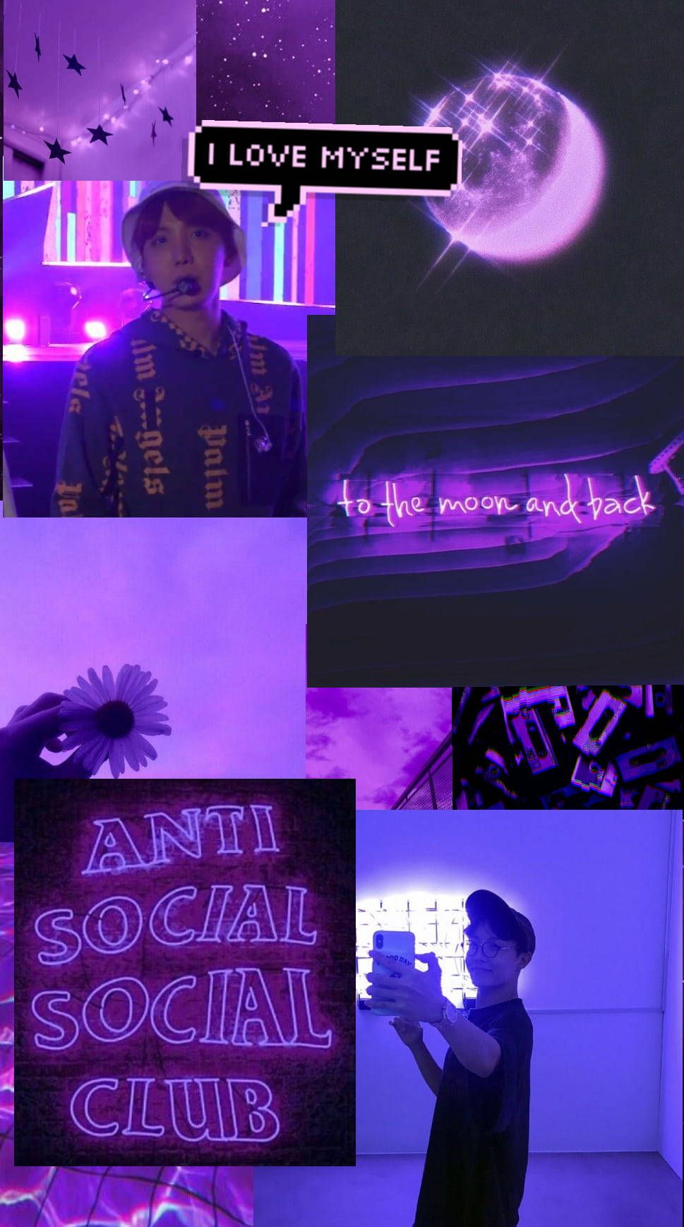 Bts Purple Aesthetic HD Wallpaper