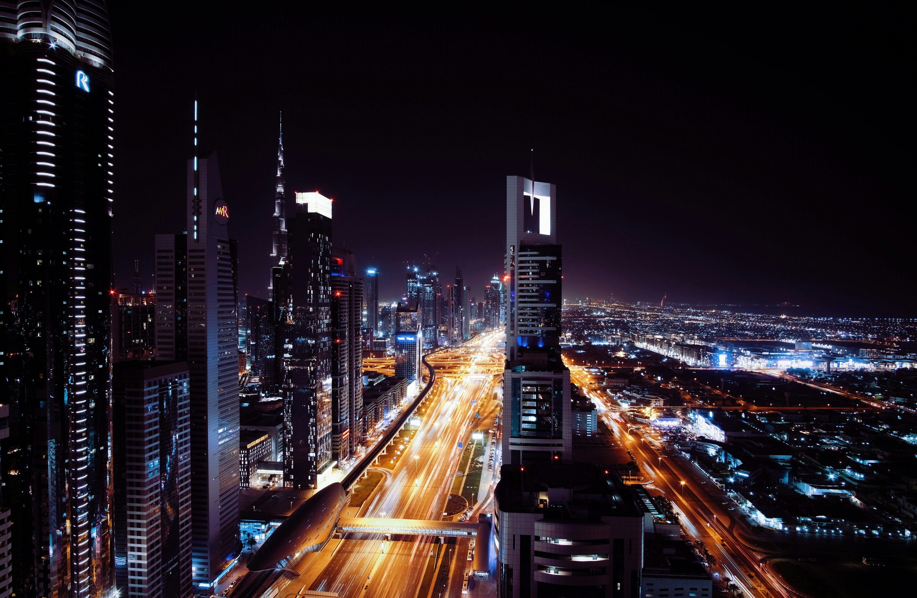 Dubai At Night Picture. Download Free