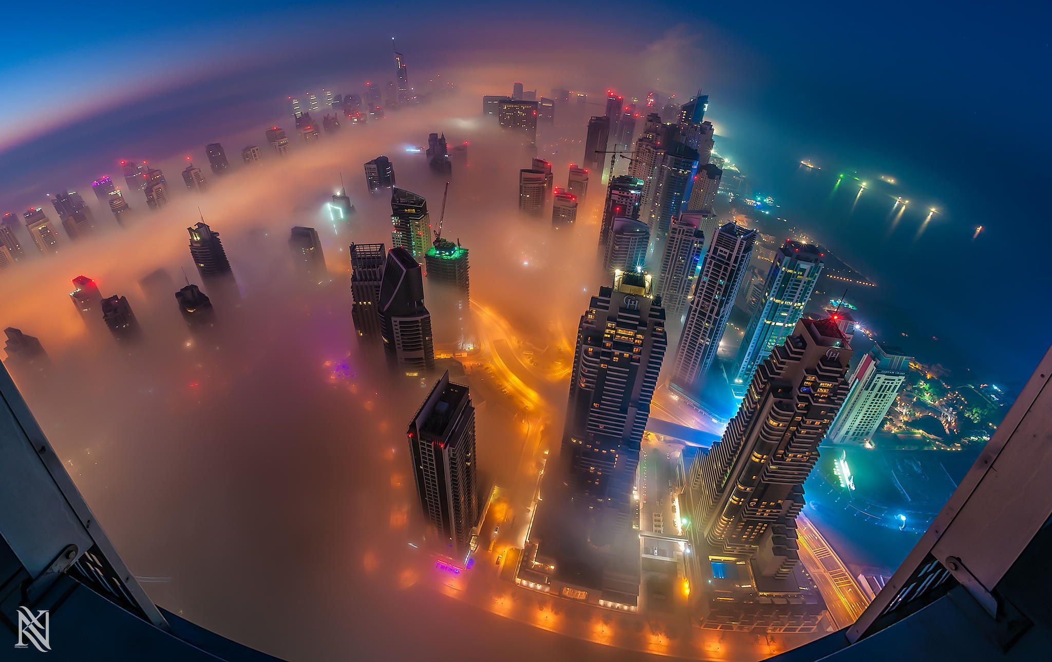 Dubai Foggy Skyline