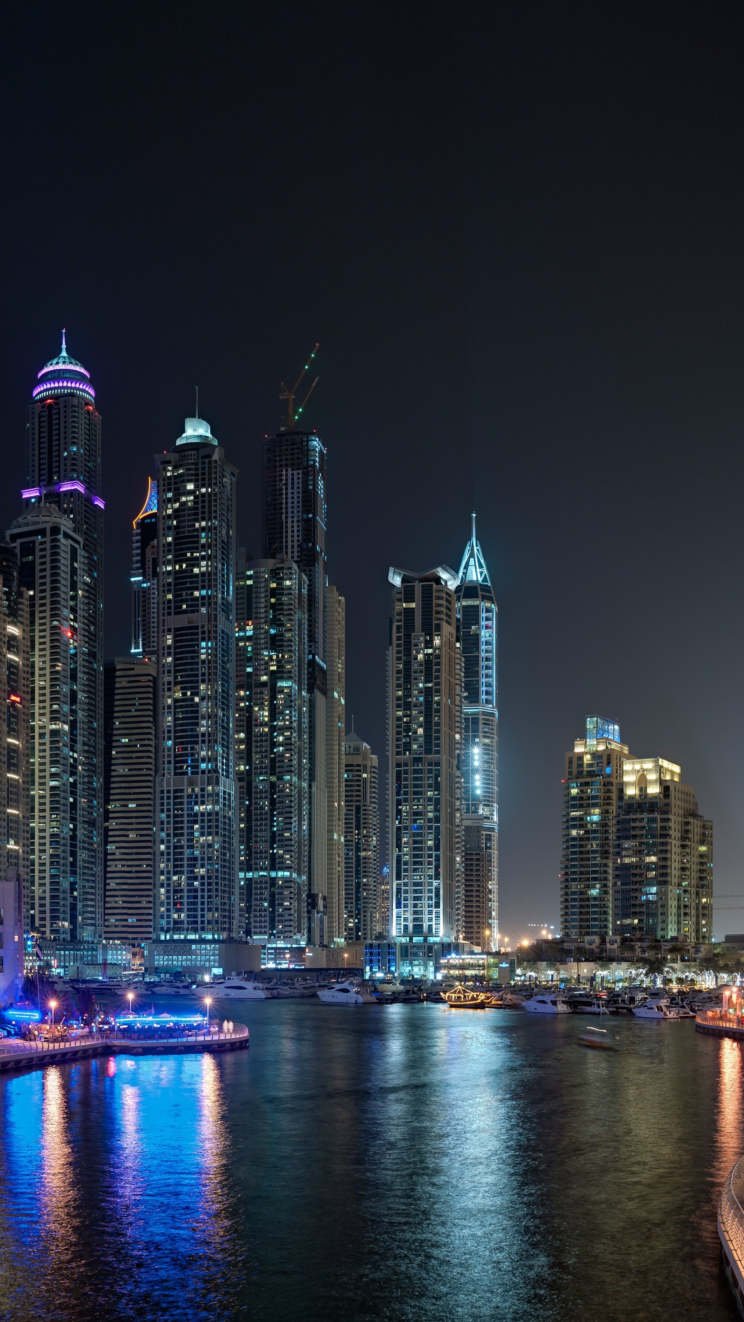 Skyscrapers at the Dubai Marina at