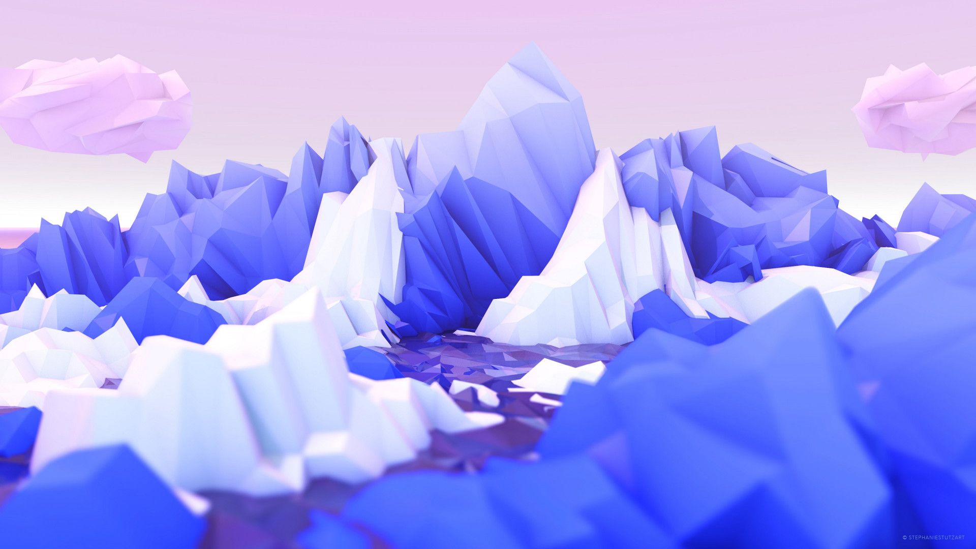 Low poly graphic design 1280x720