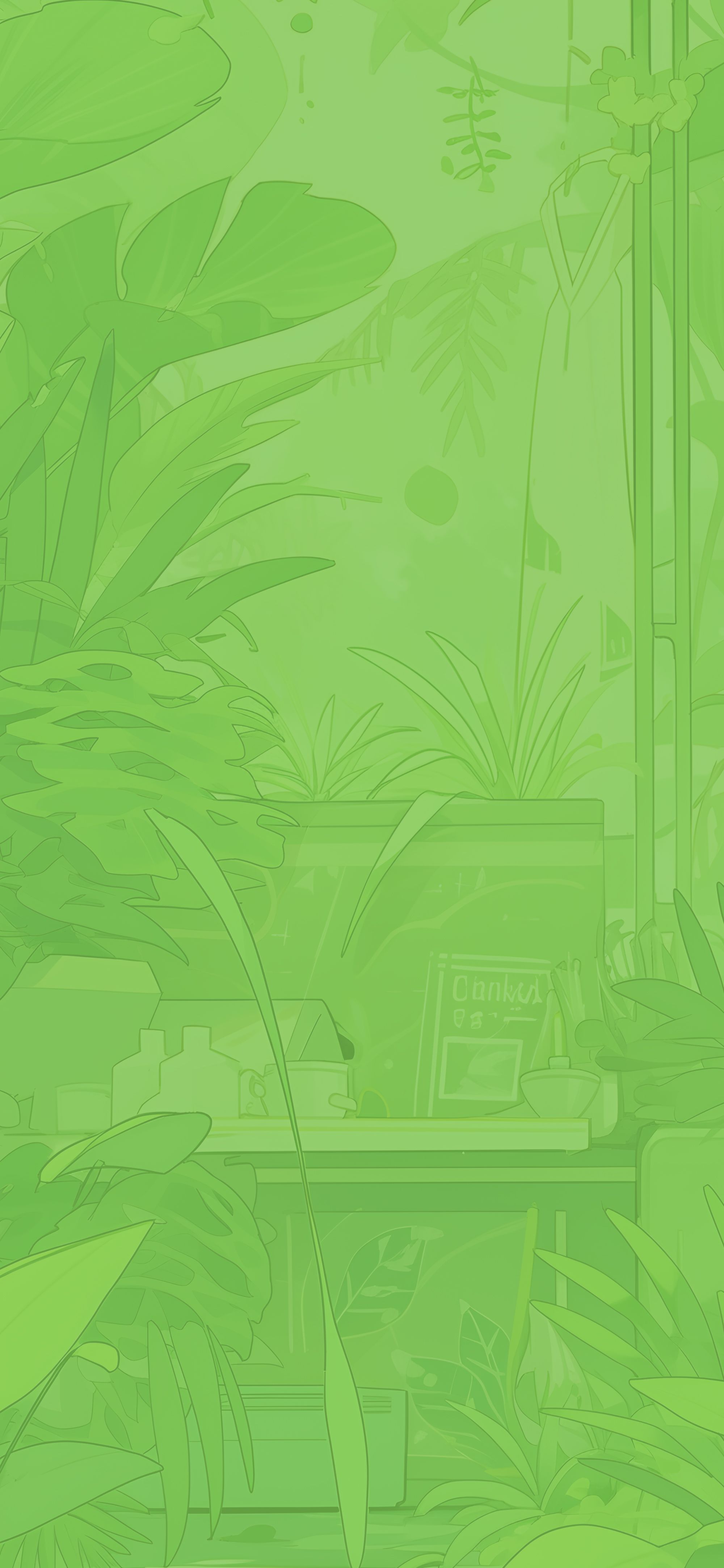 Green Houseplants Aesthetic Wallpaper