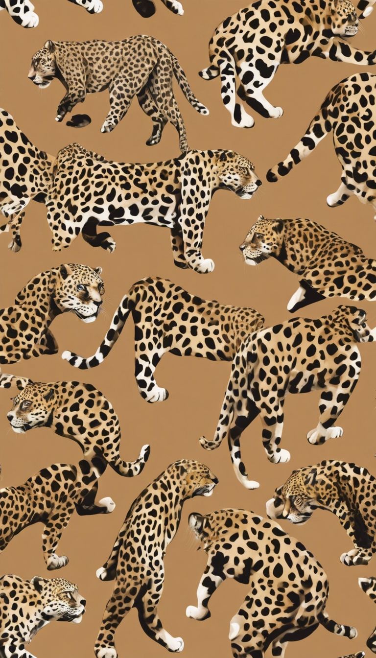 A seamless pattern of jaguar spots on a