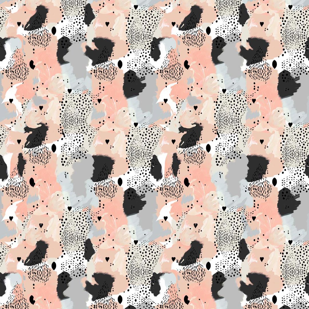 Love Leopard Wallpaper Peach