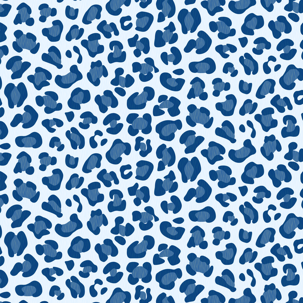 Blue Leopard Print Wallpaper