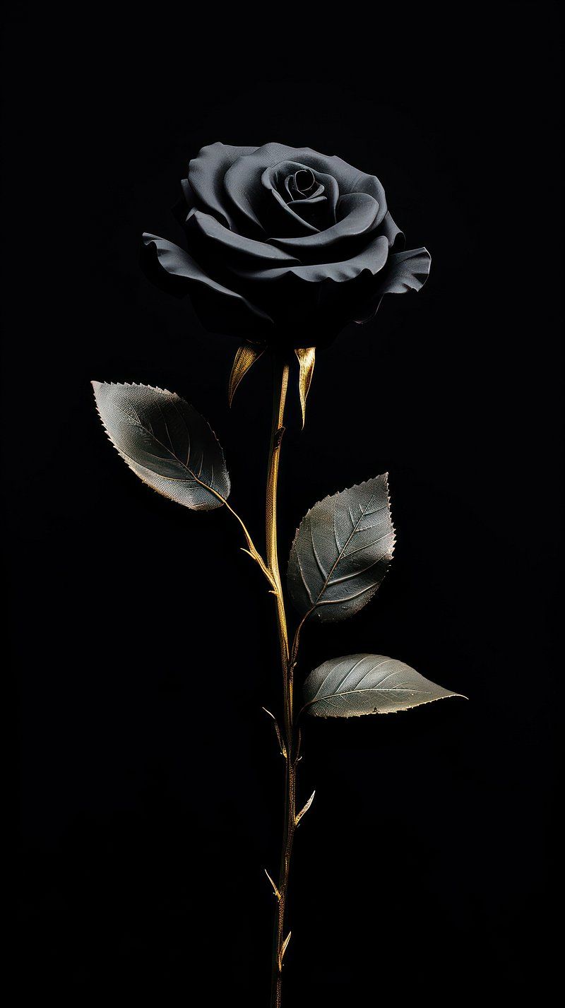 Wallpaper Aesthetic Black Rose Image