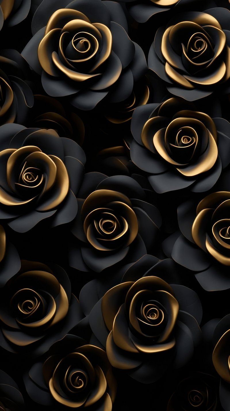 Black Rose Gold iPhone Wallpaper Image