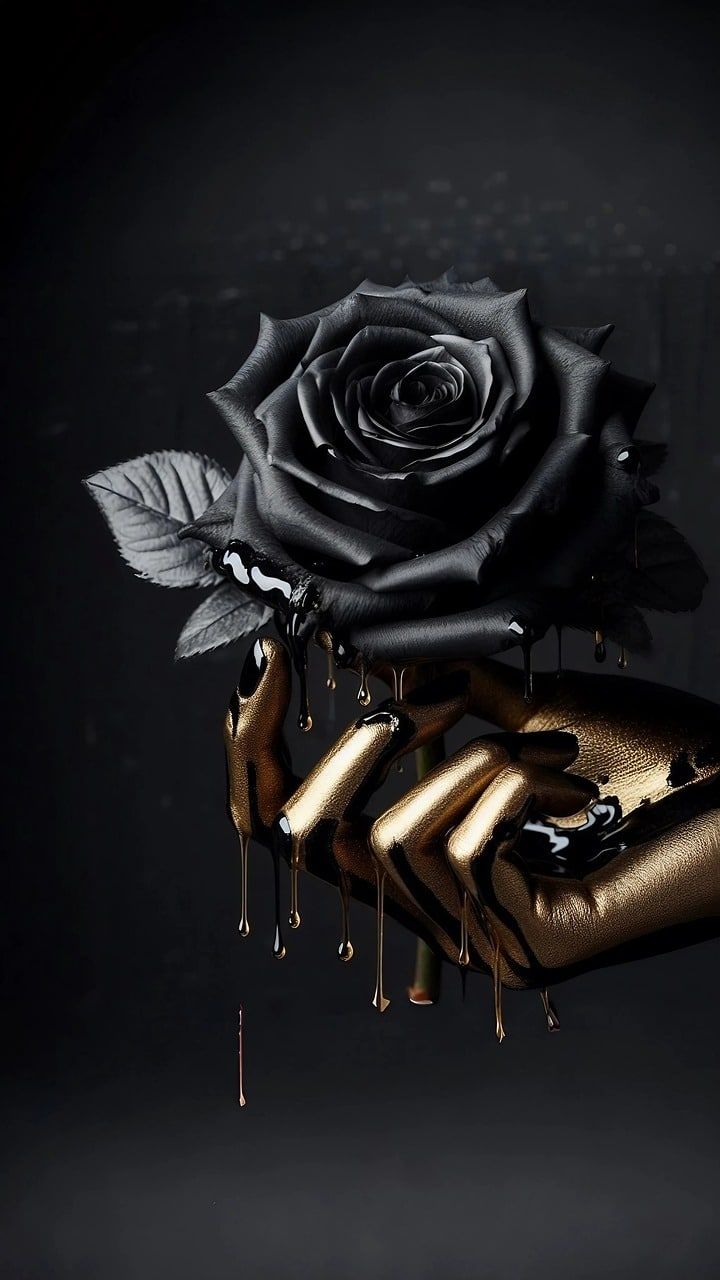 Beautiful Black Rose Wallpaper