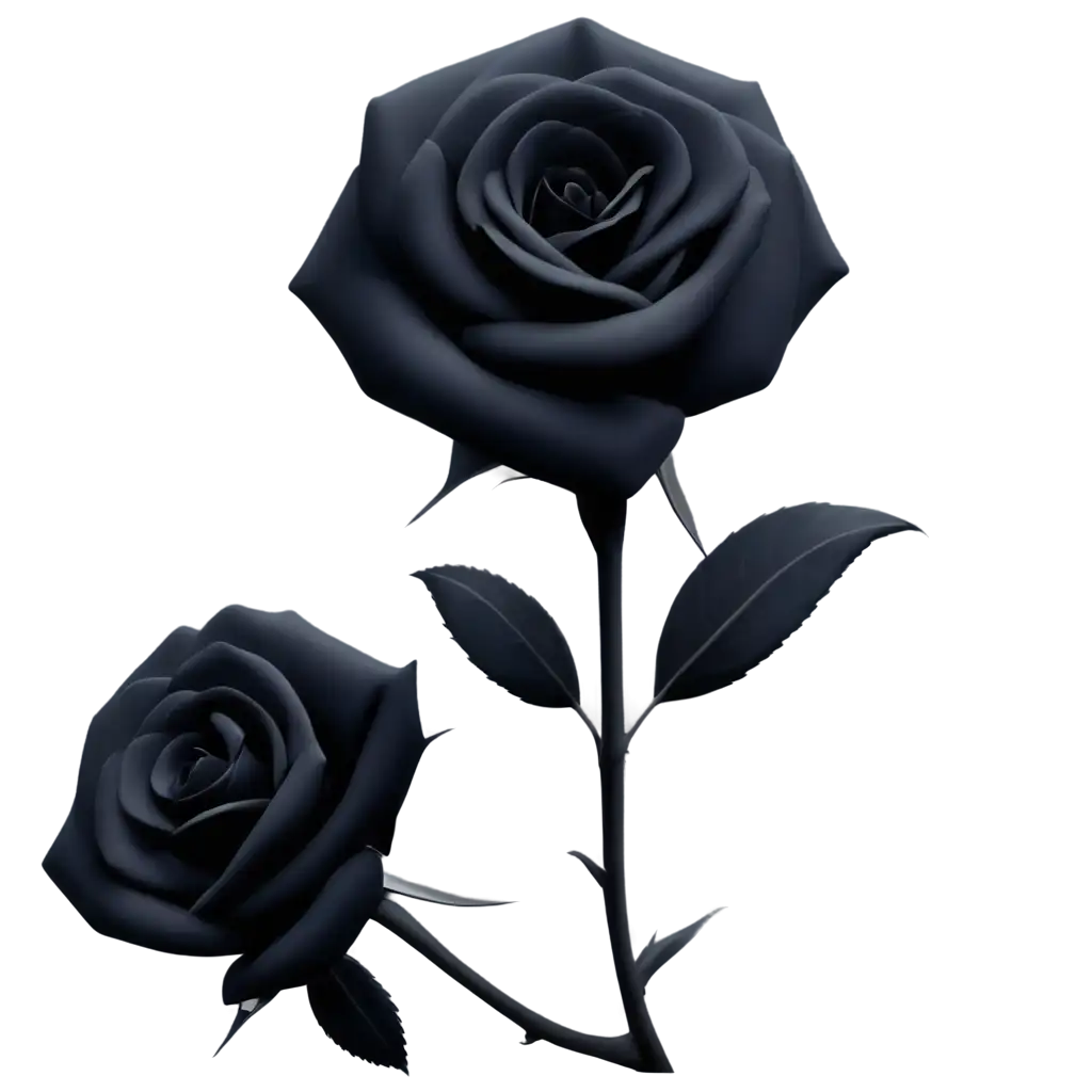 Black Rose PNG Image Capturing Elegance