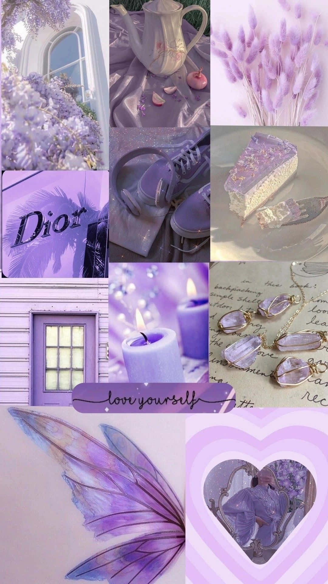 Lavender Aesthetic Collage Wallpaper