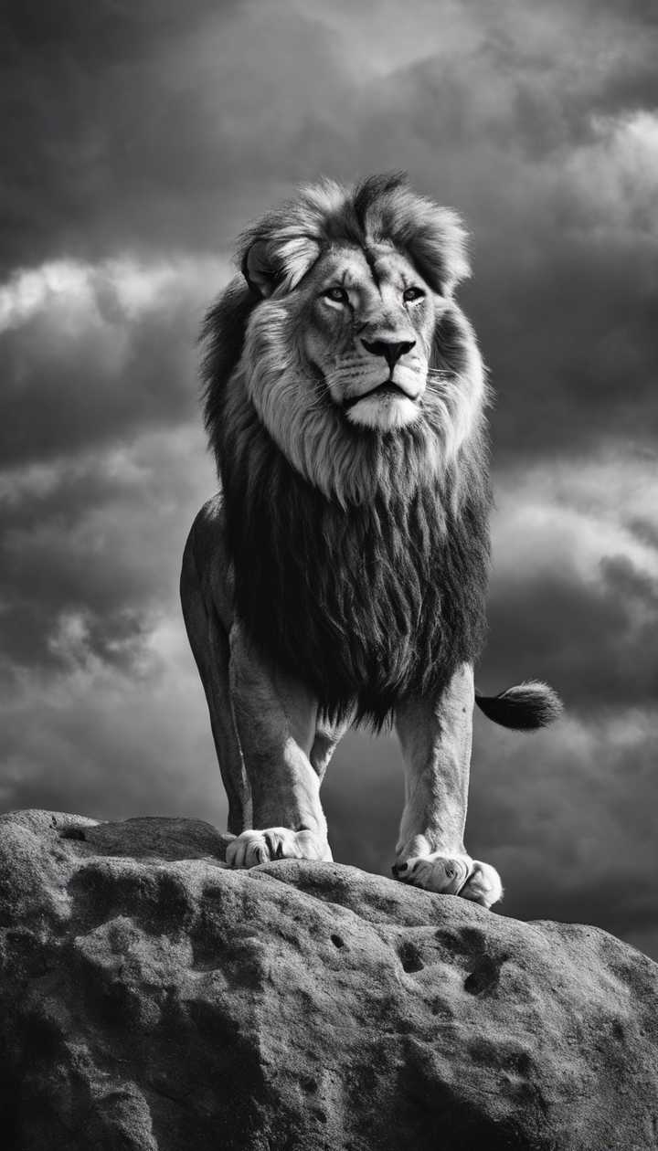 artistic photo of a roaring lion