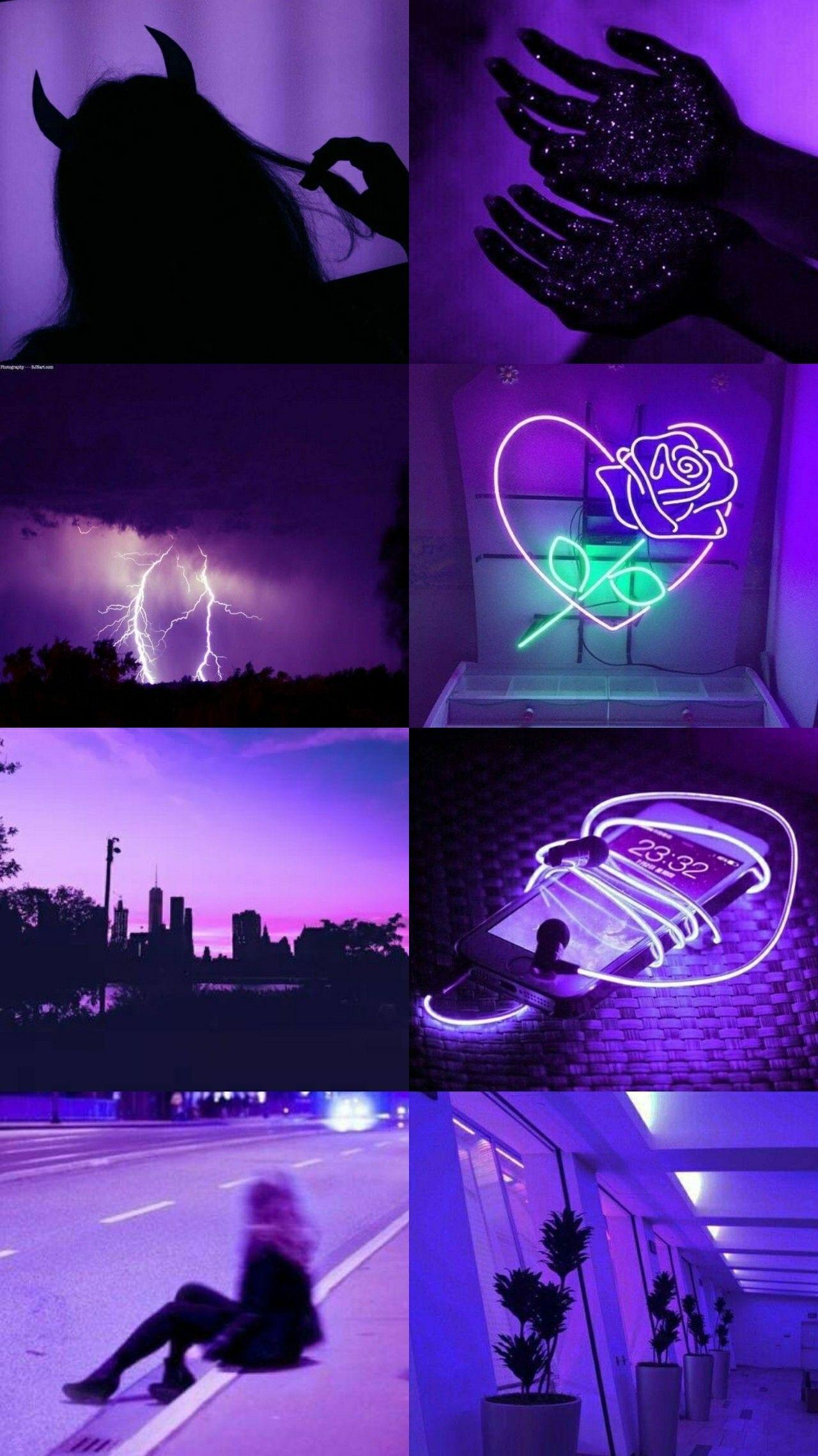 Aesthetic Dark Purple Wallpaper