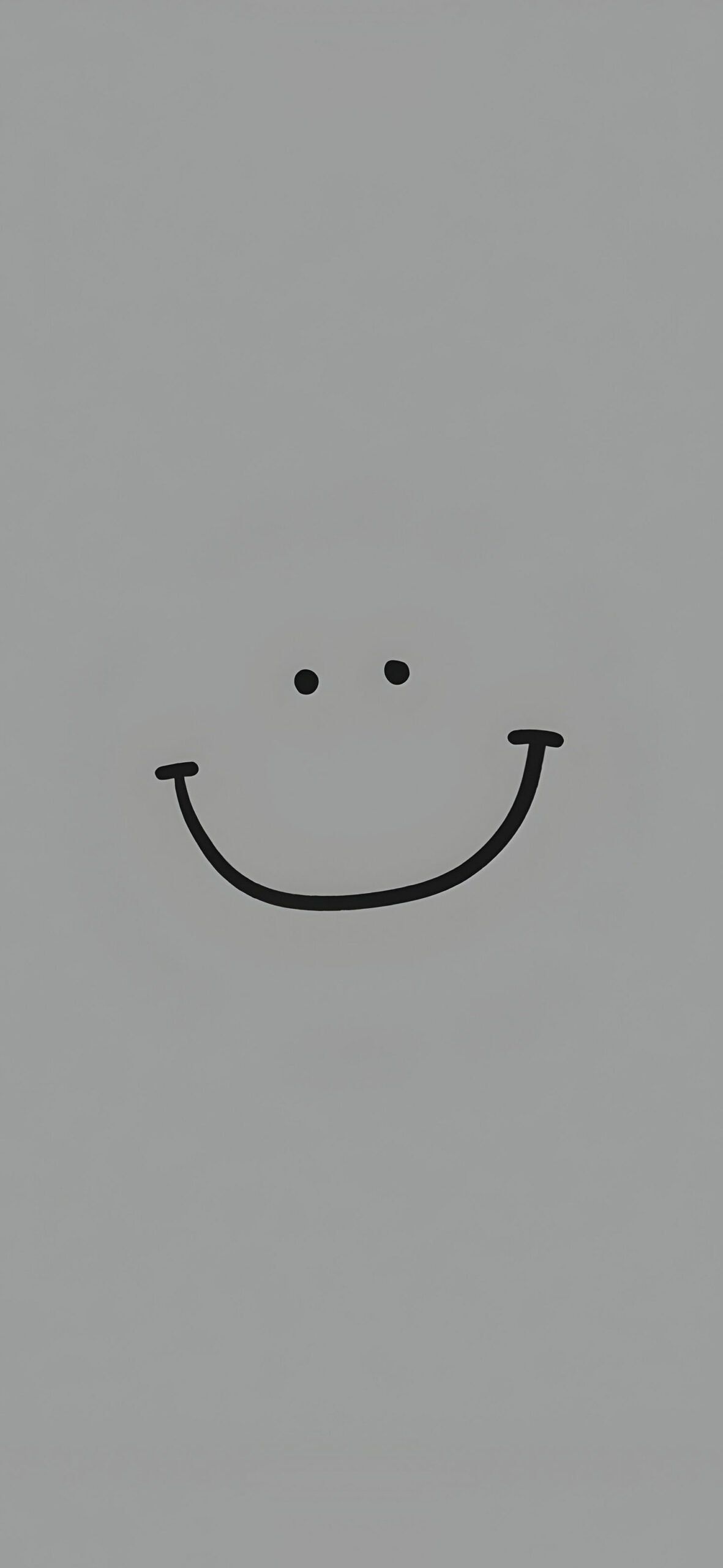 Smile on Gray Background Wallpaper