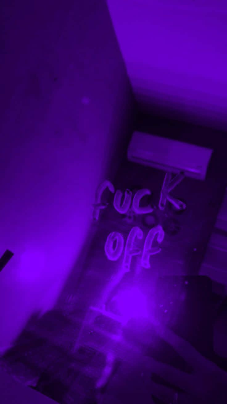 Download Grunge Neon Purple Room