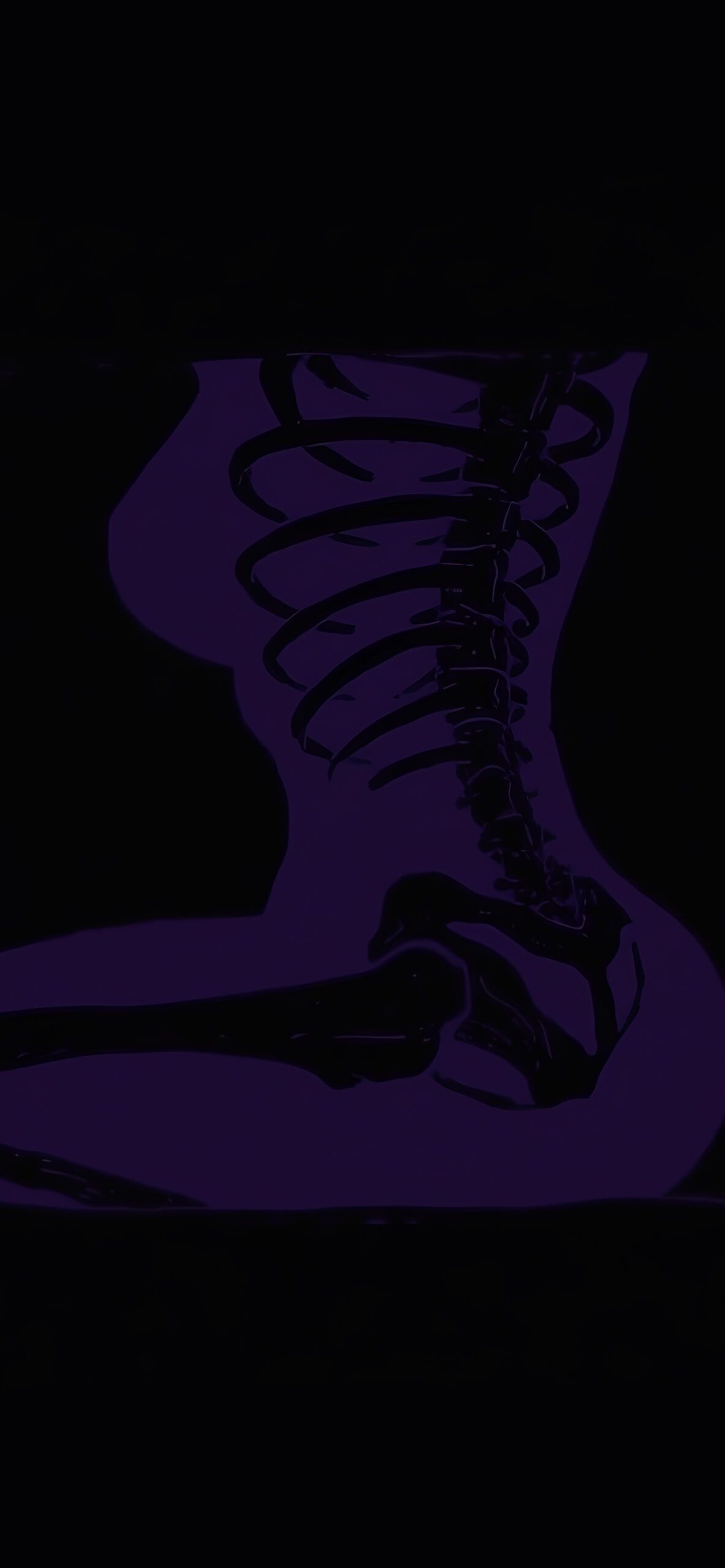 Neon Spine Xray Aesthetic Wallpaper