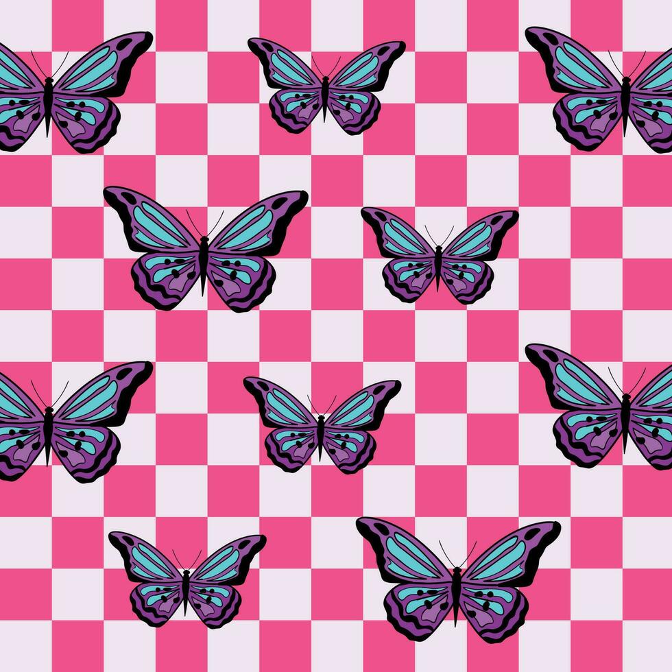 Y2k Pink Glamour Butterflies Background