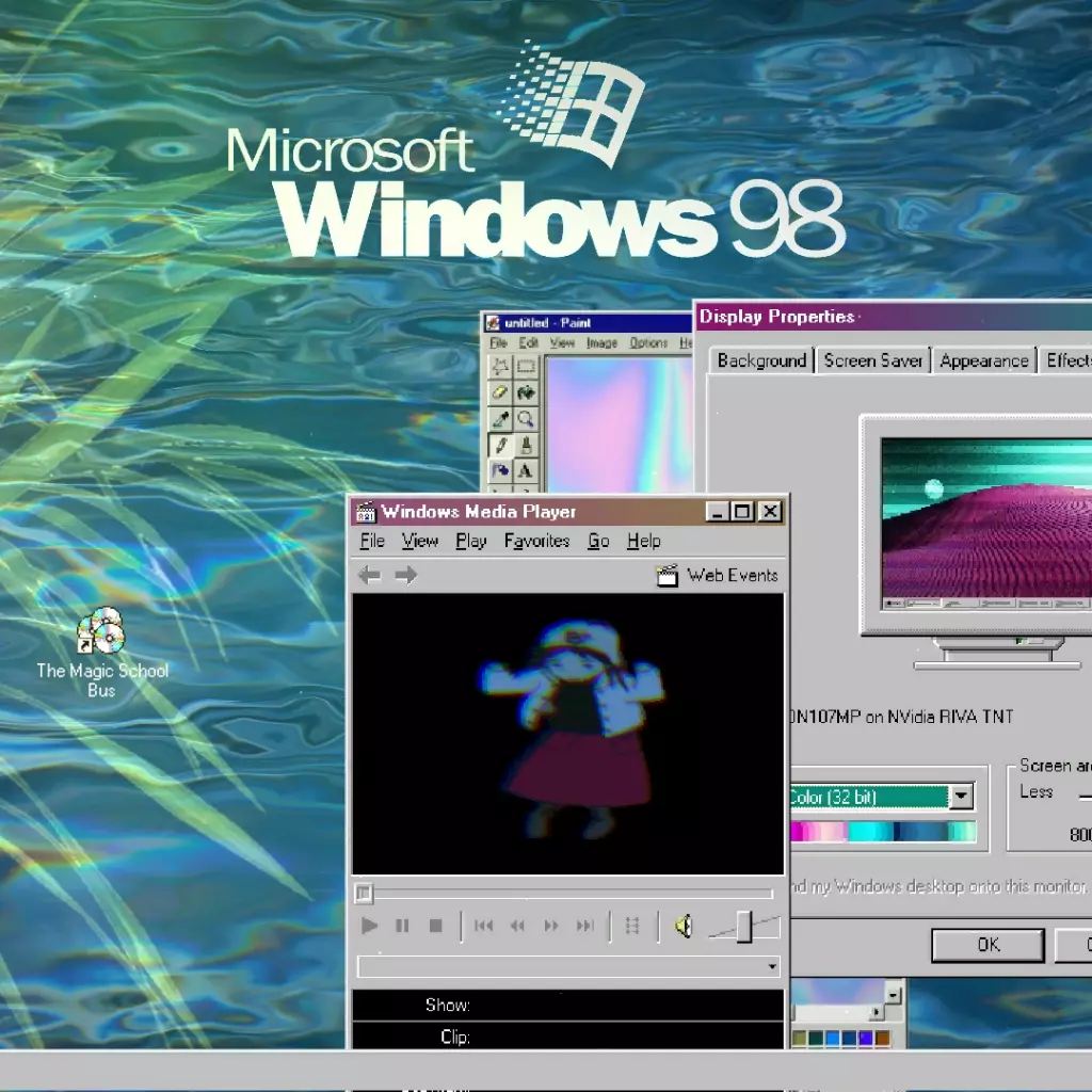 Live wallpaper Windows 98 vapor