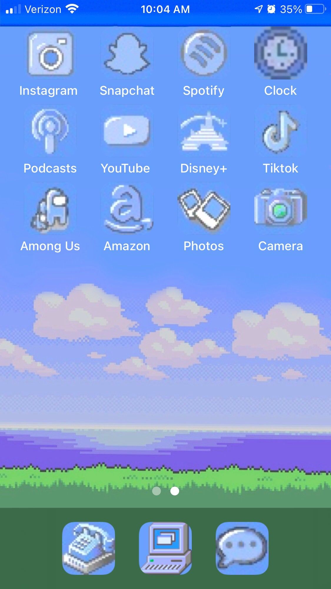 Retro Pastel Blue Ios 14 Icon Pack