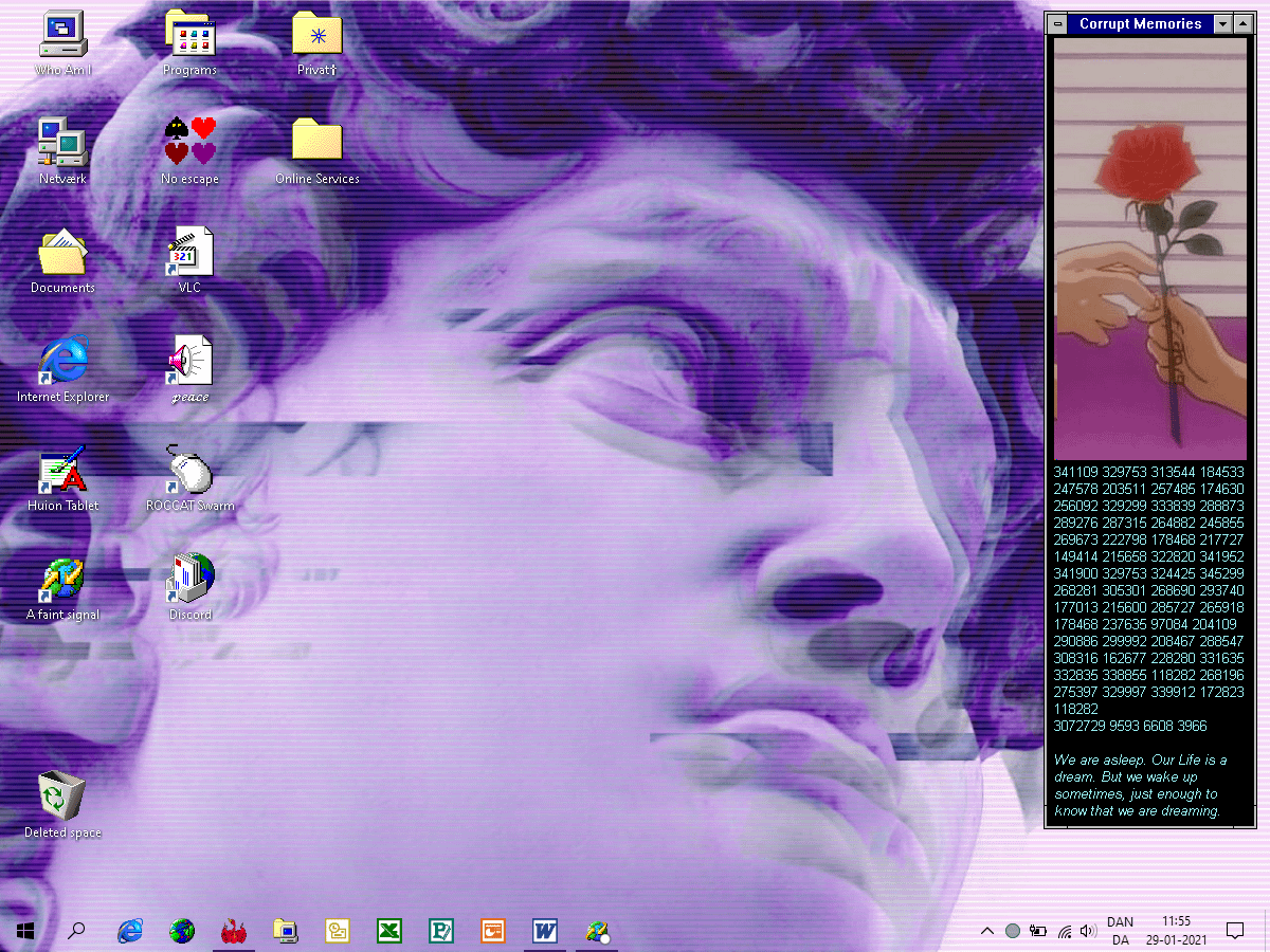 vaporwave customized windows 10 desktop