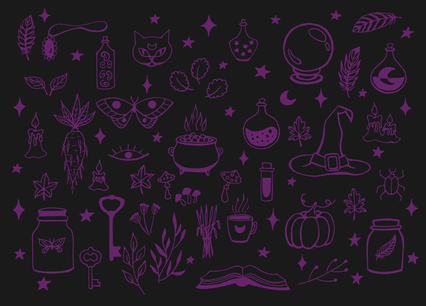 Witch Aesthetic Vector Art, Icon