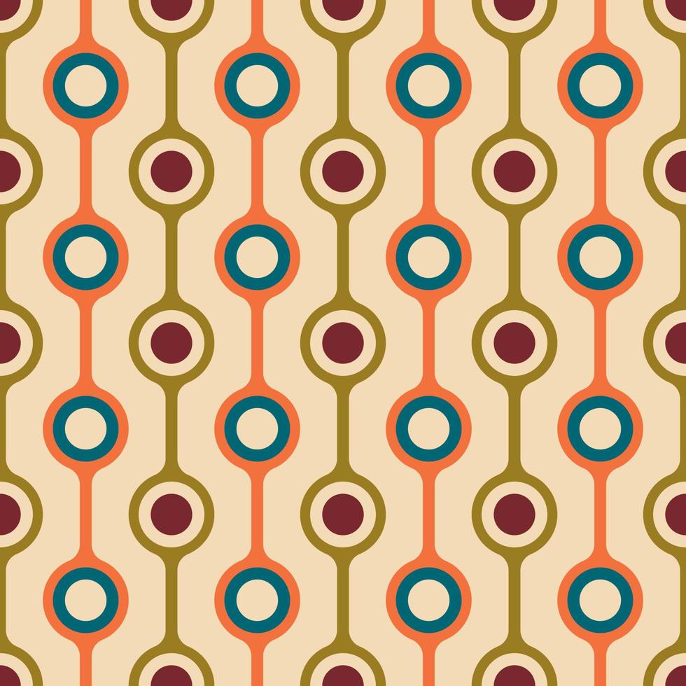 mid century printable seamless pattern