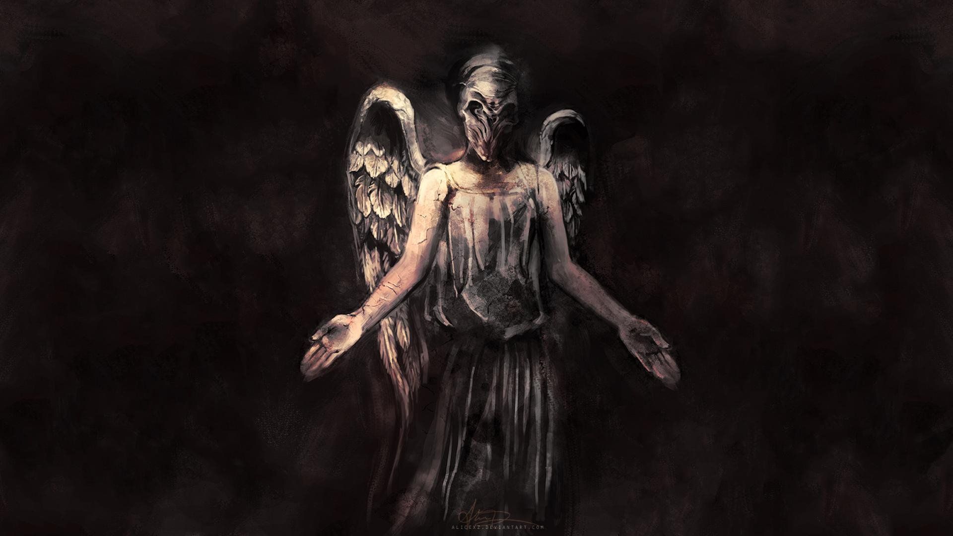 Spooky Gothic Wallpaper: Dark Angel