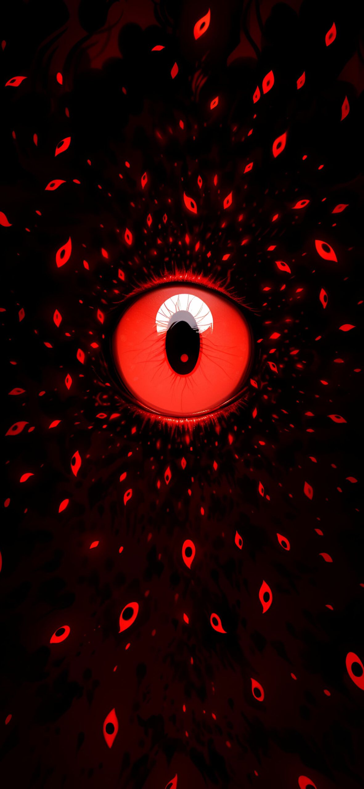 Scary Flying Eye Halloween Wallpaper